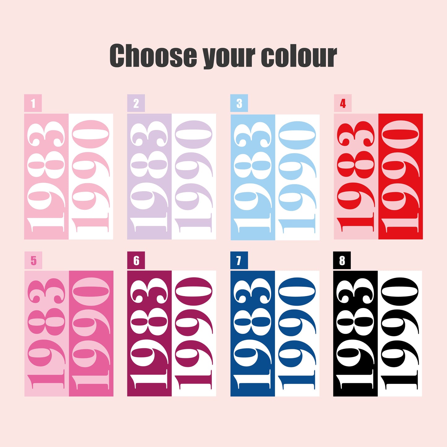 Personalised Birth Year Wall Art