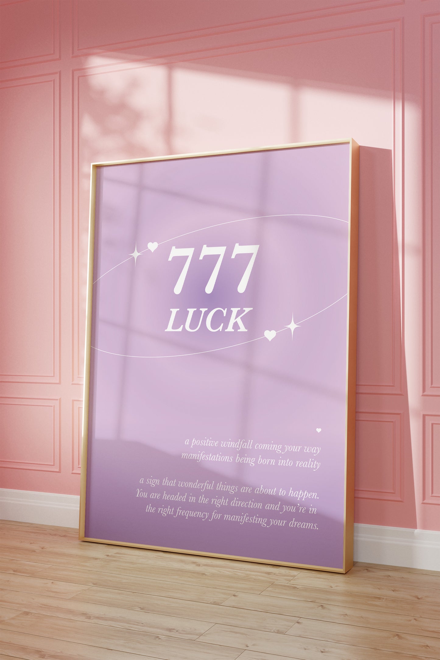 Angel Number 777 Purple Wall Art