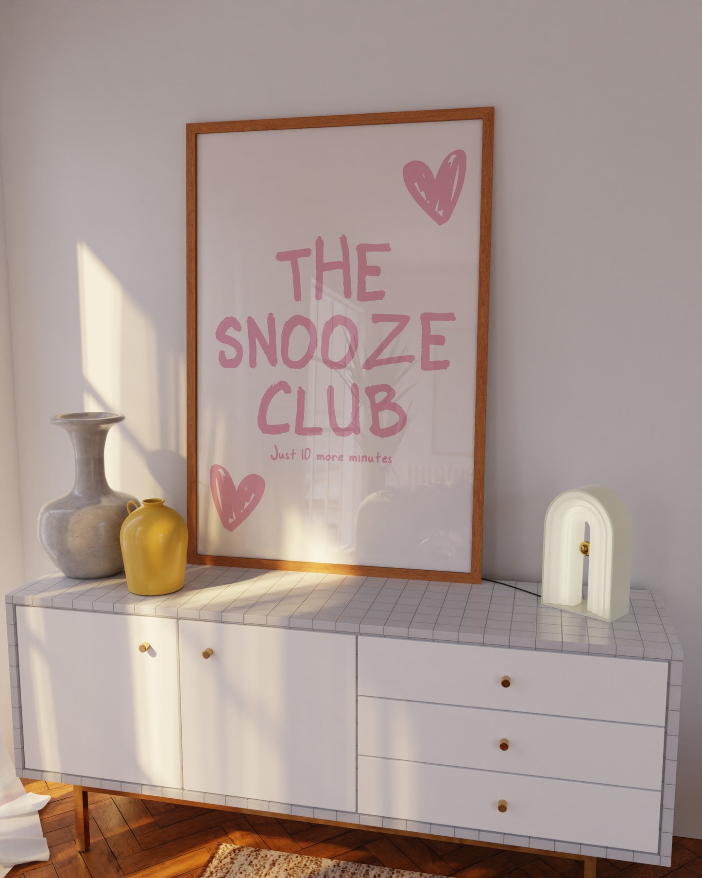 The Snooze Club Pink Wall Art