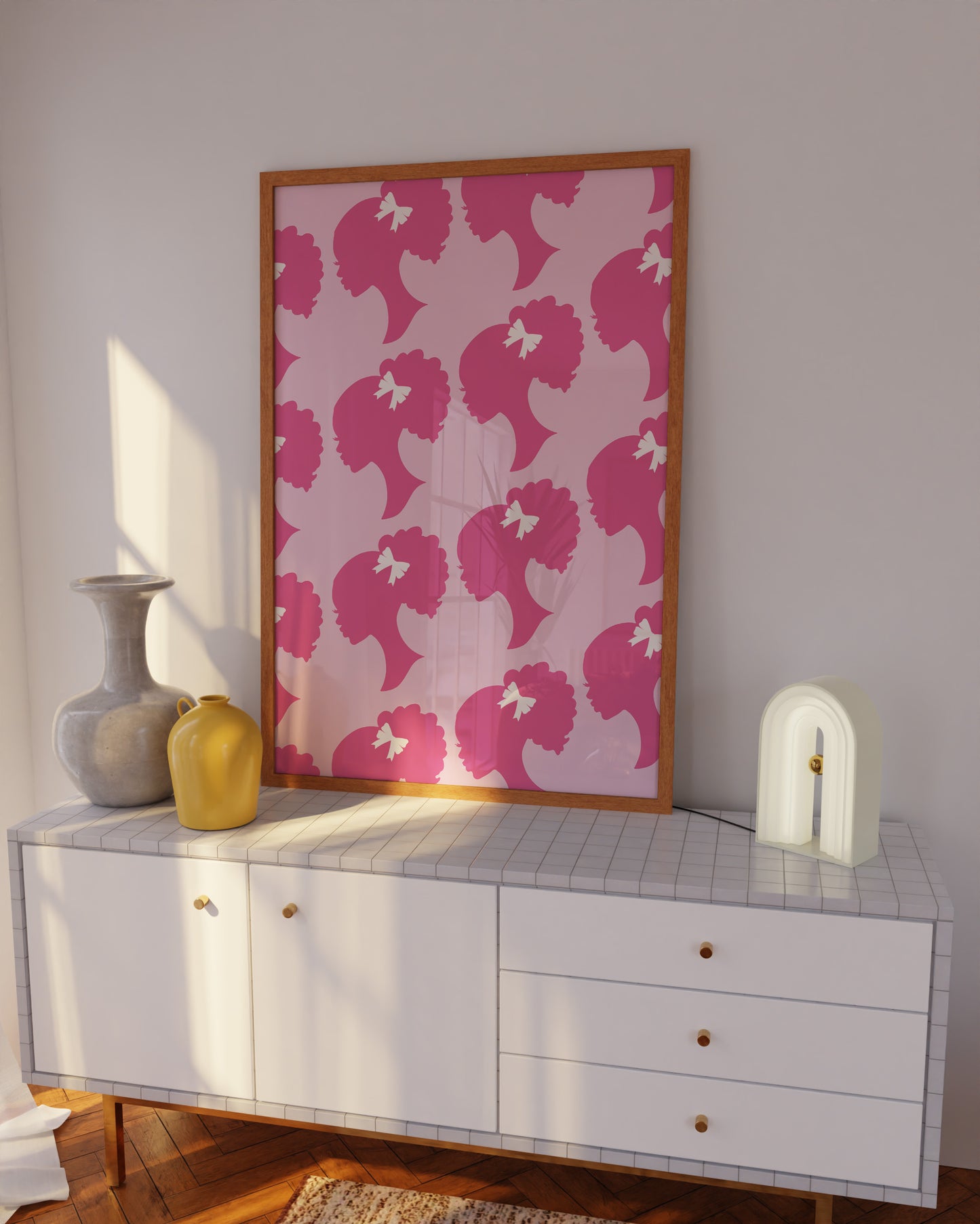 Afro Barb Pattern Wall Art