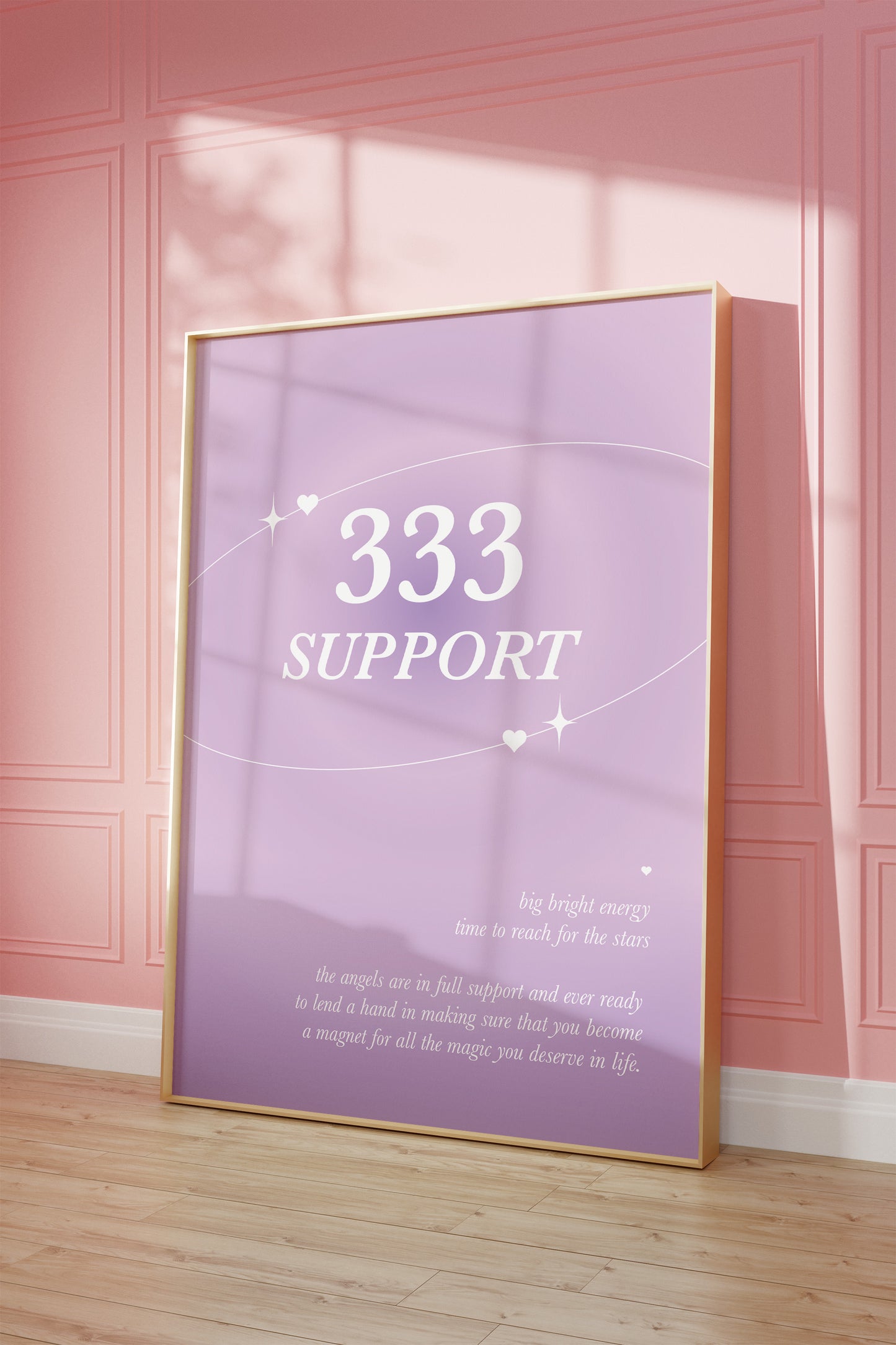 Angel Number 333 Purple Wall Art