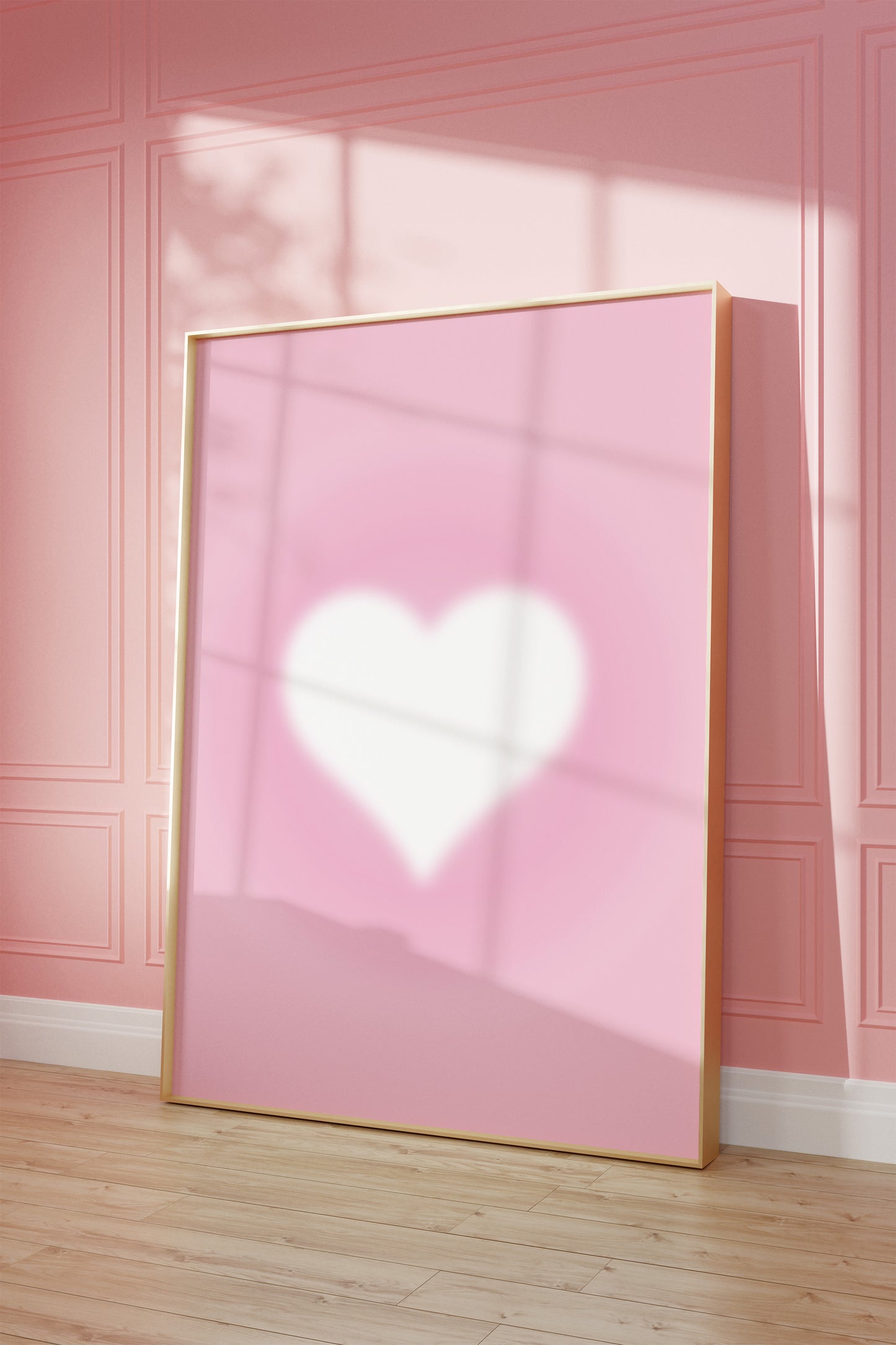 Pink Aura Heart Wall Art