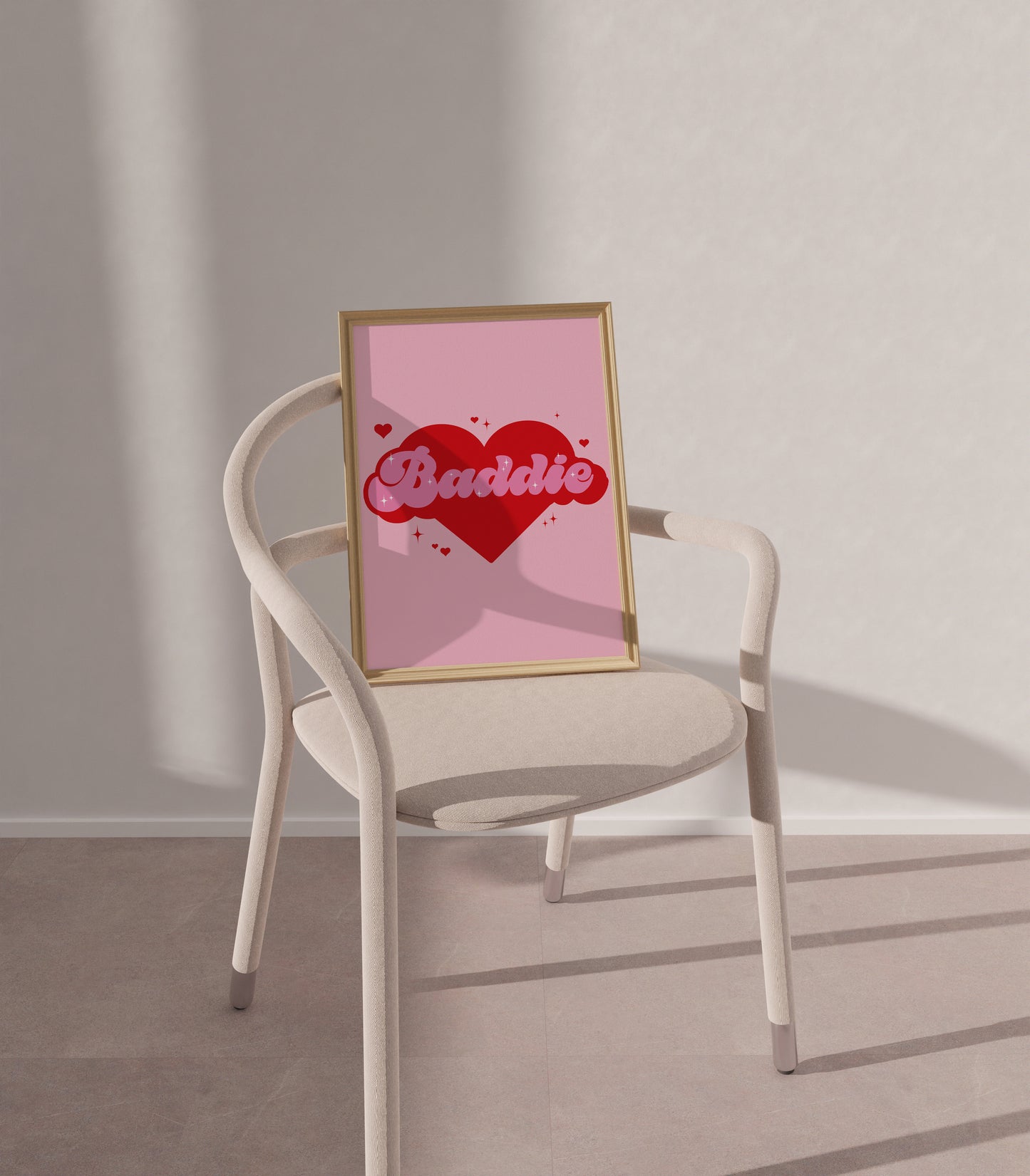 Baddie Pink And Red Wall Art