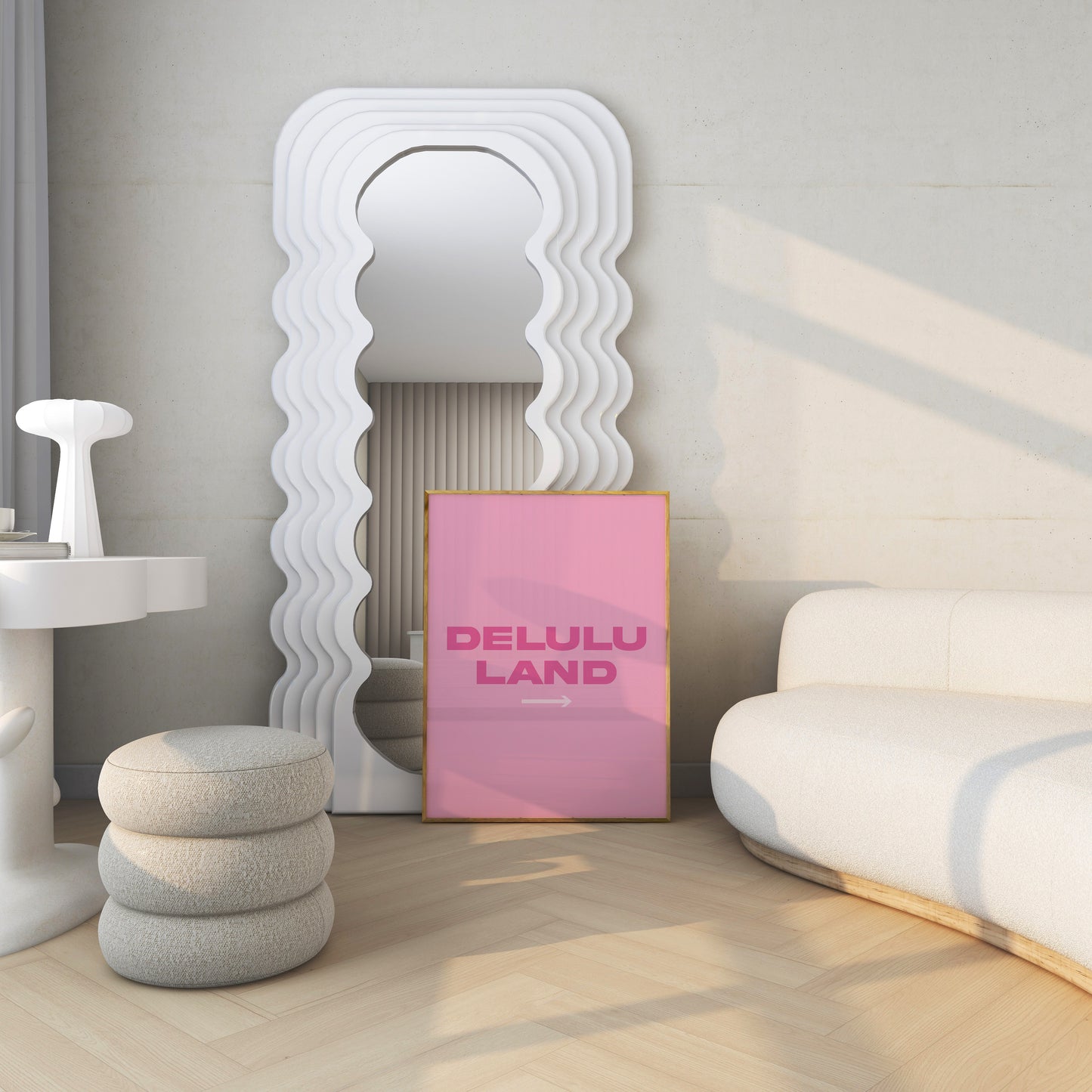 Delulu Land Pink Wall Art