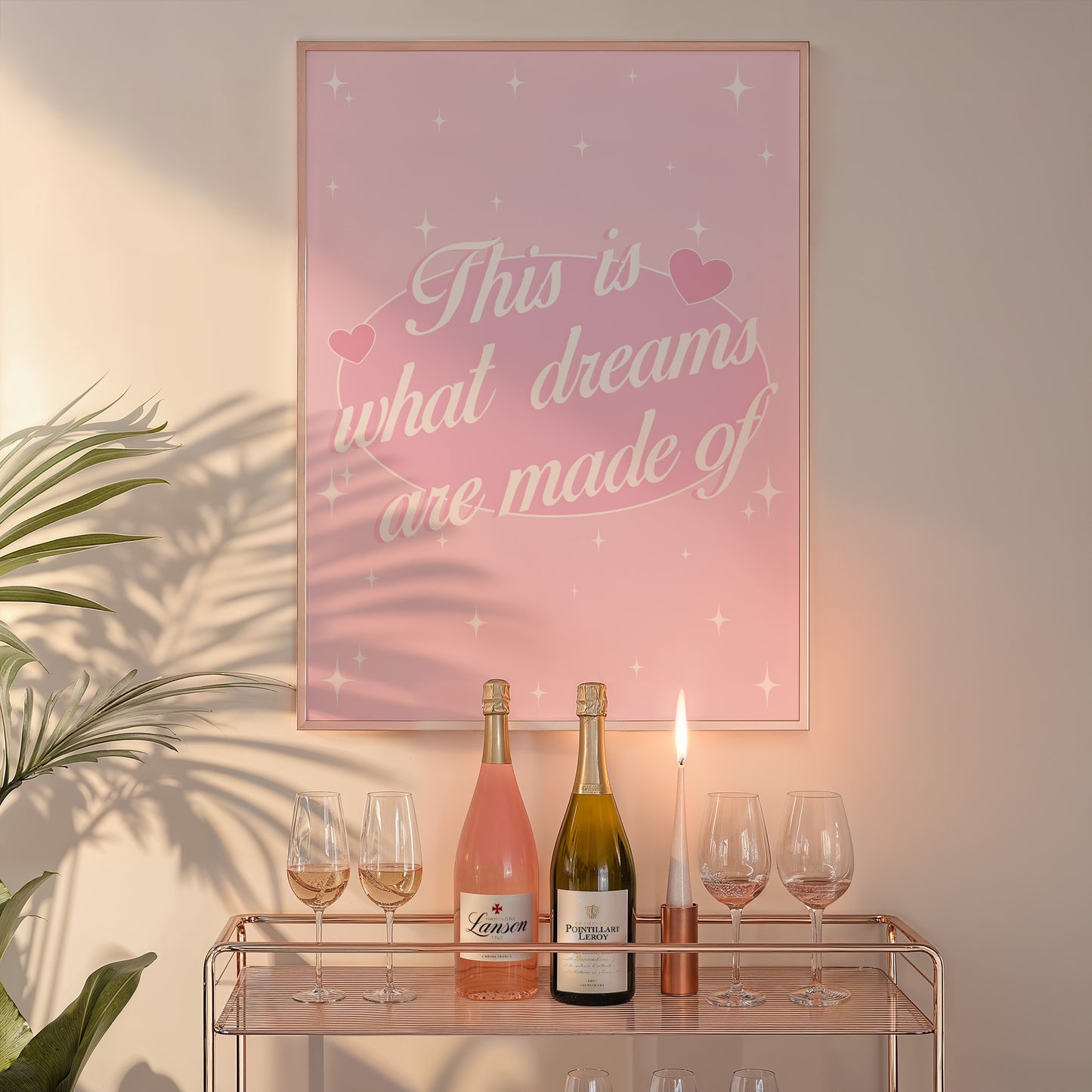 This Is What Dreams Are Made Of Pink Wall Art
