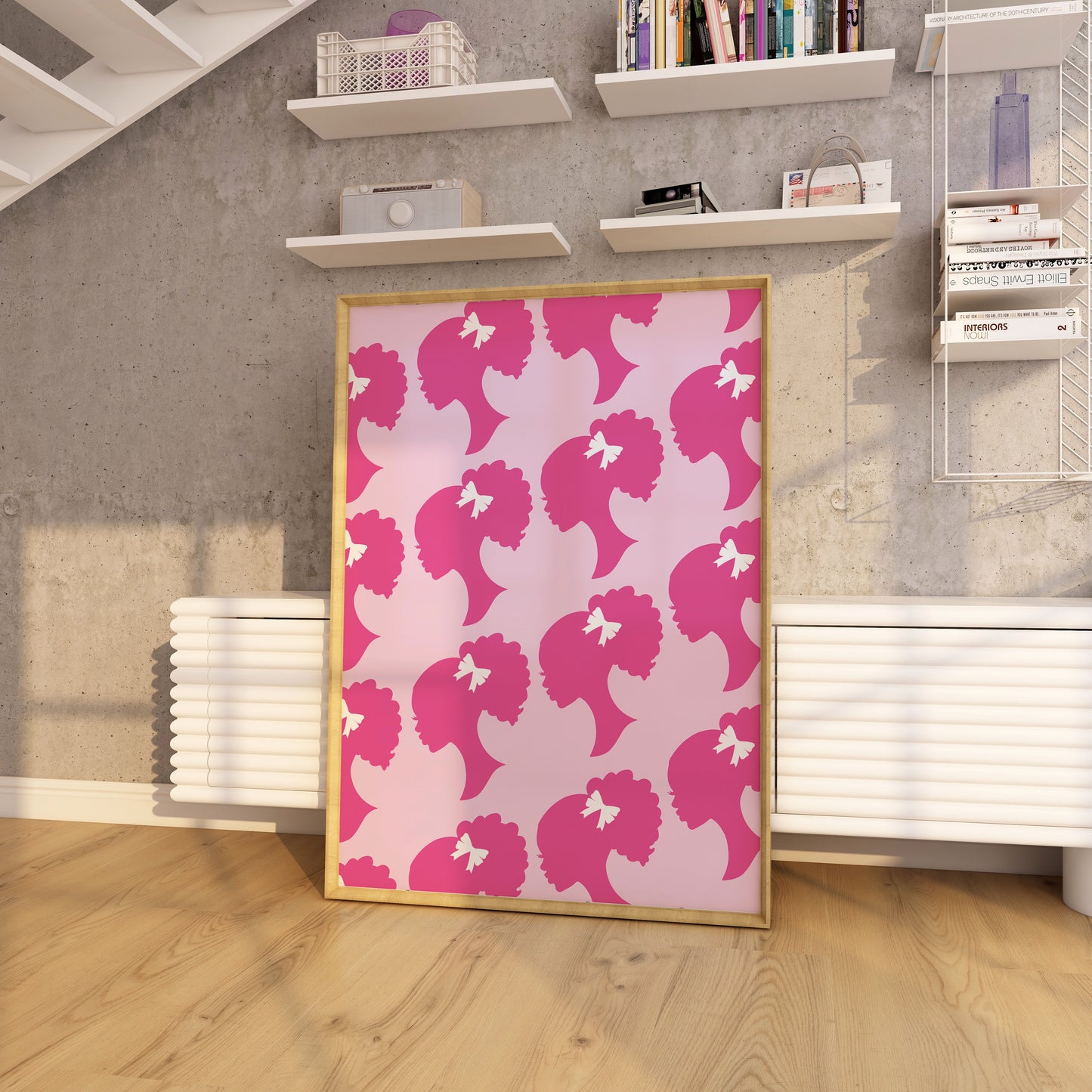 Afro Barb Pattern Wall Art