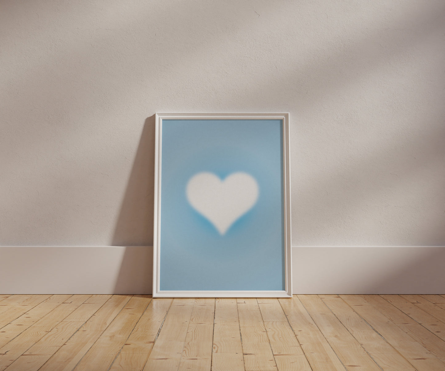 Blue Aura Heart Wall Art