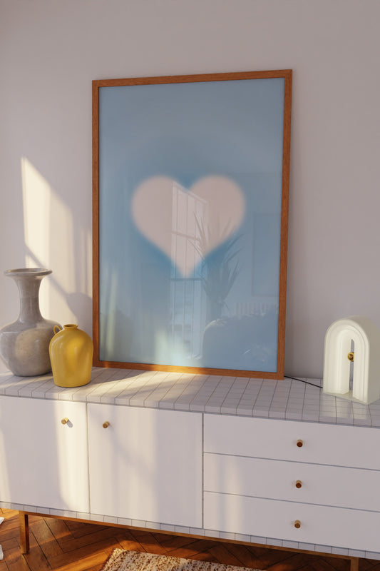 Blue Aura Heart Wall Art