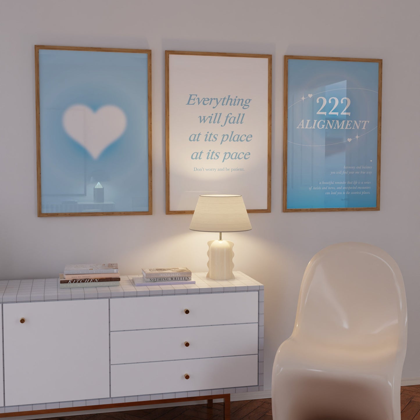 Blue Aura Wall Art Set of 3