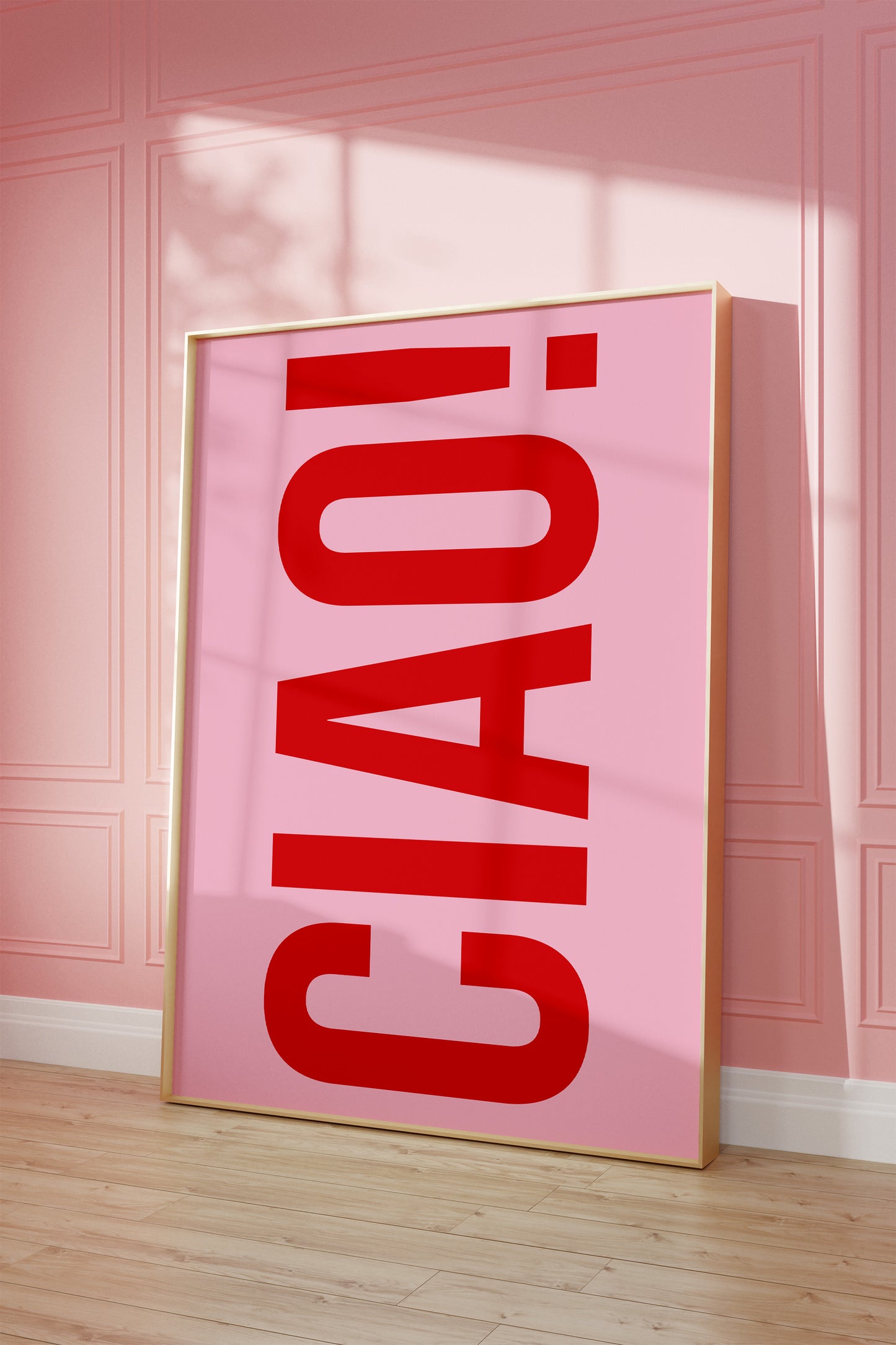 Ciao Red And Pink Wall Art