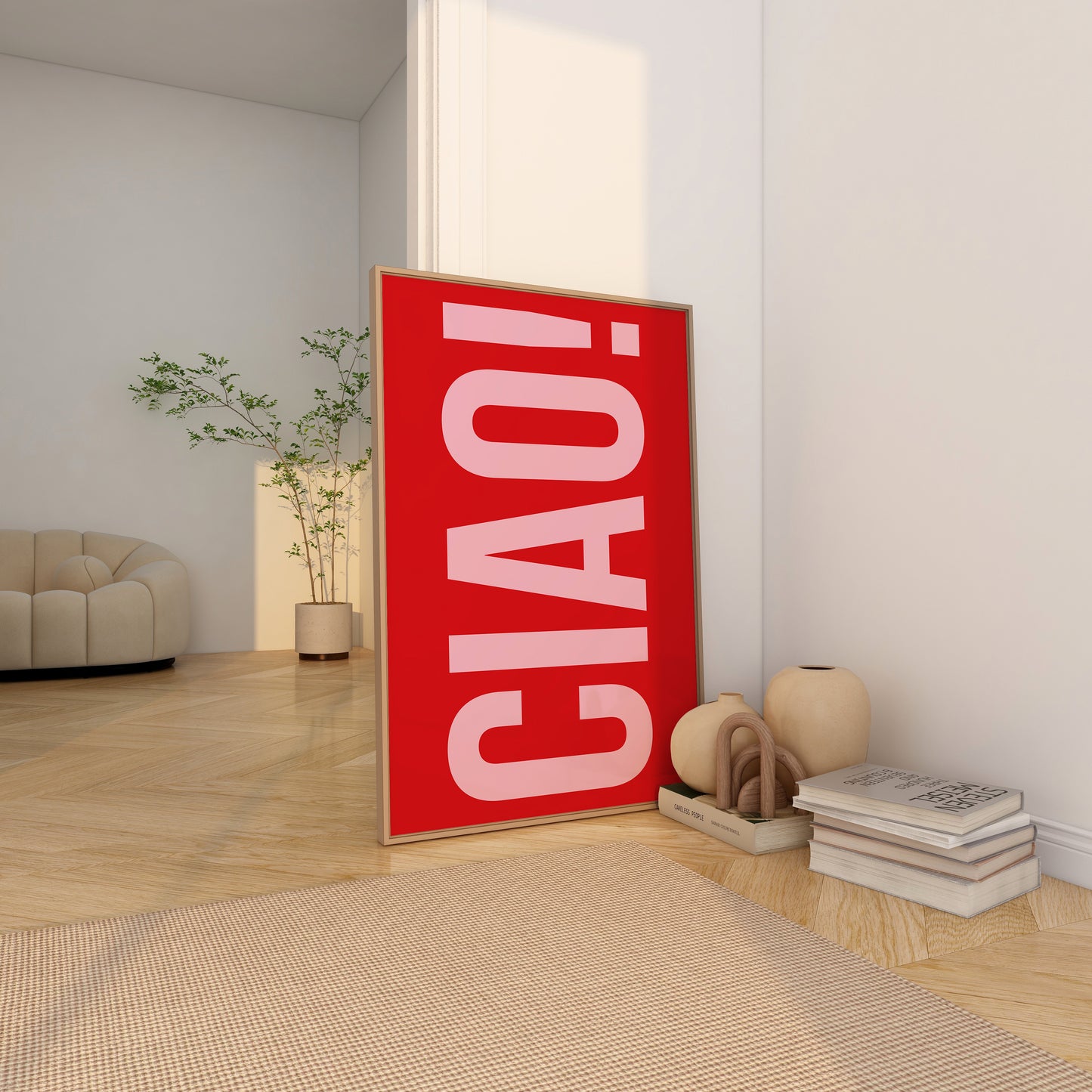 Ciao Pink And Red Wall Art