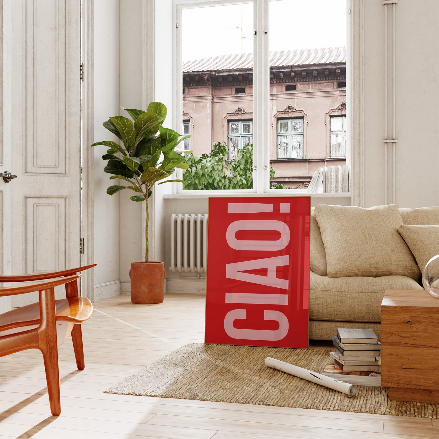Ciao Pink And Red Wall Art