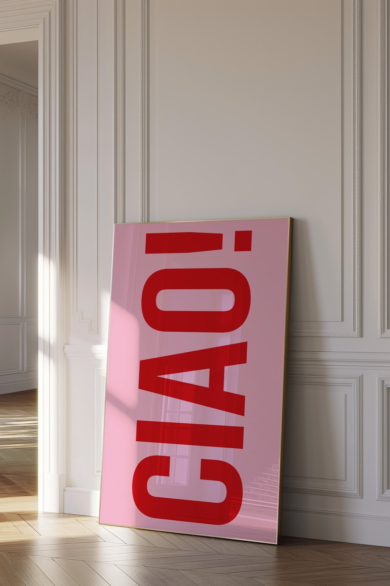 Ciao Red And Pink Wall Art