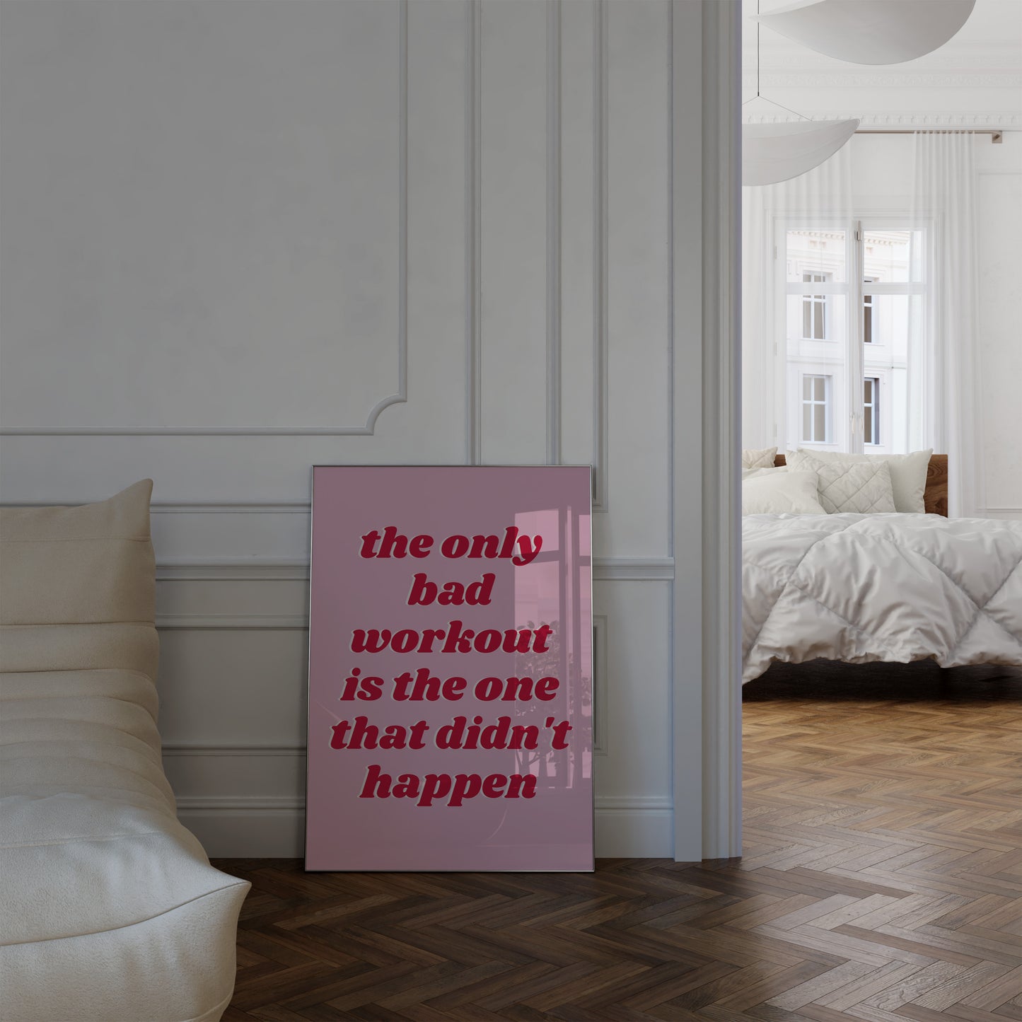 The Only Bad Workout Pink and Red Wall Art