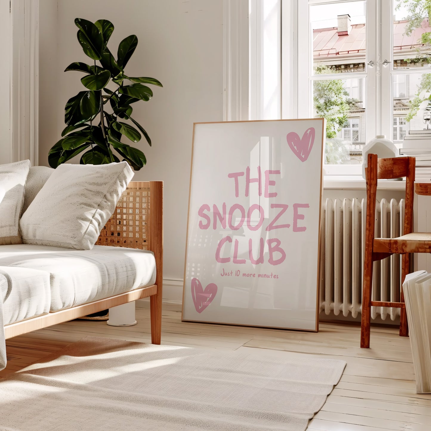 The Snooze Club Pink Wall Art