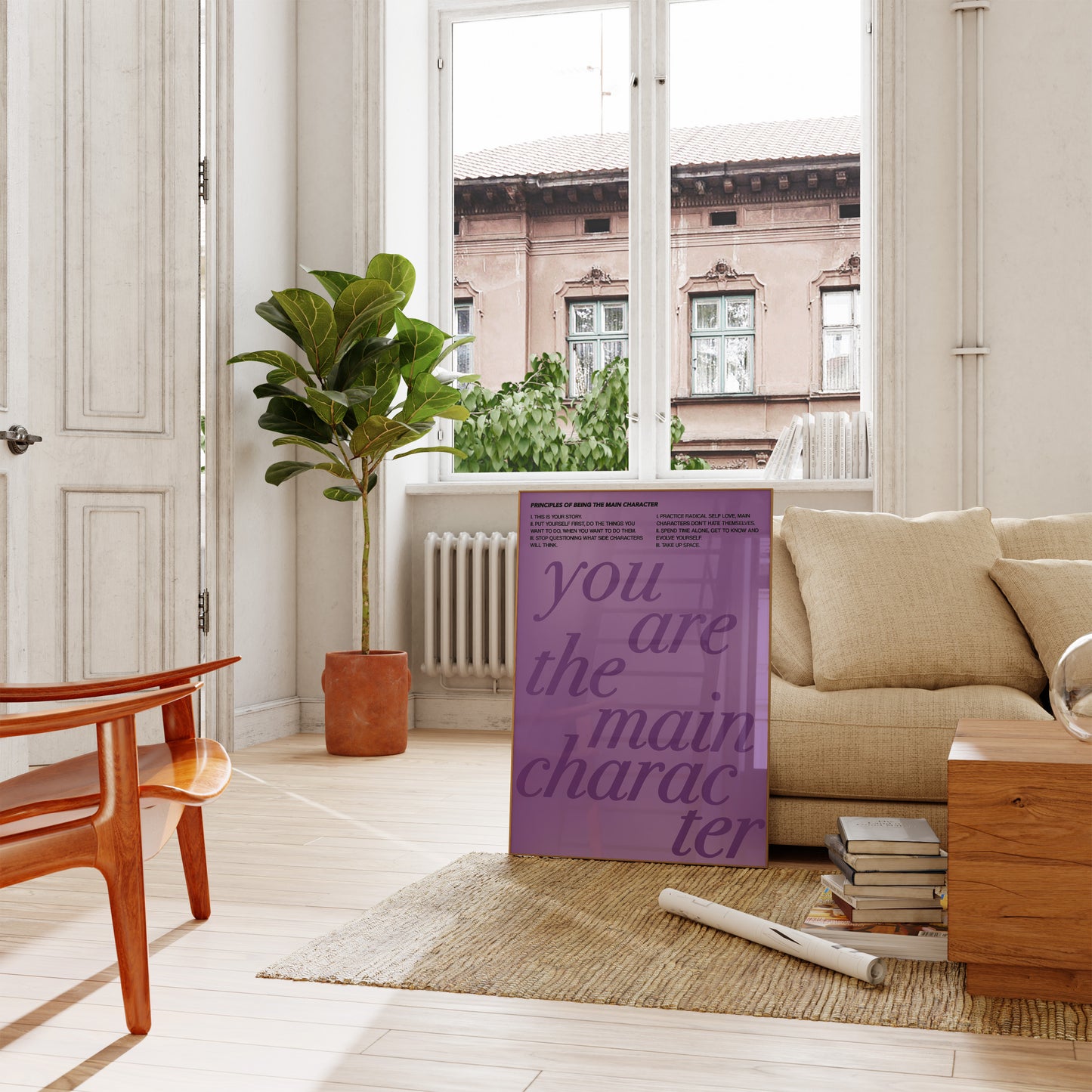 You Are The Main Character Purple Wall Art