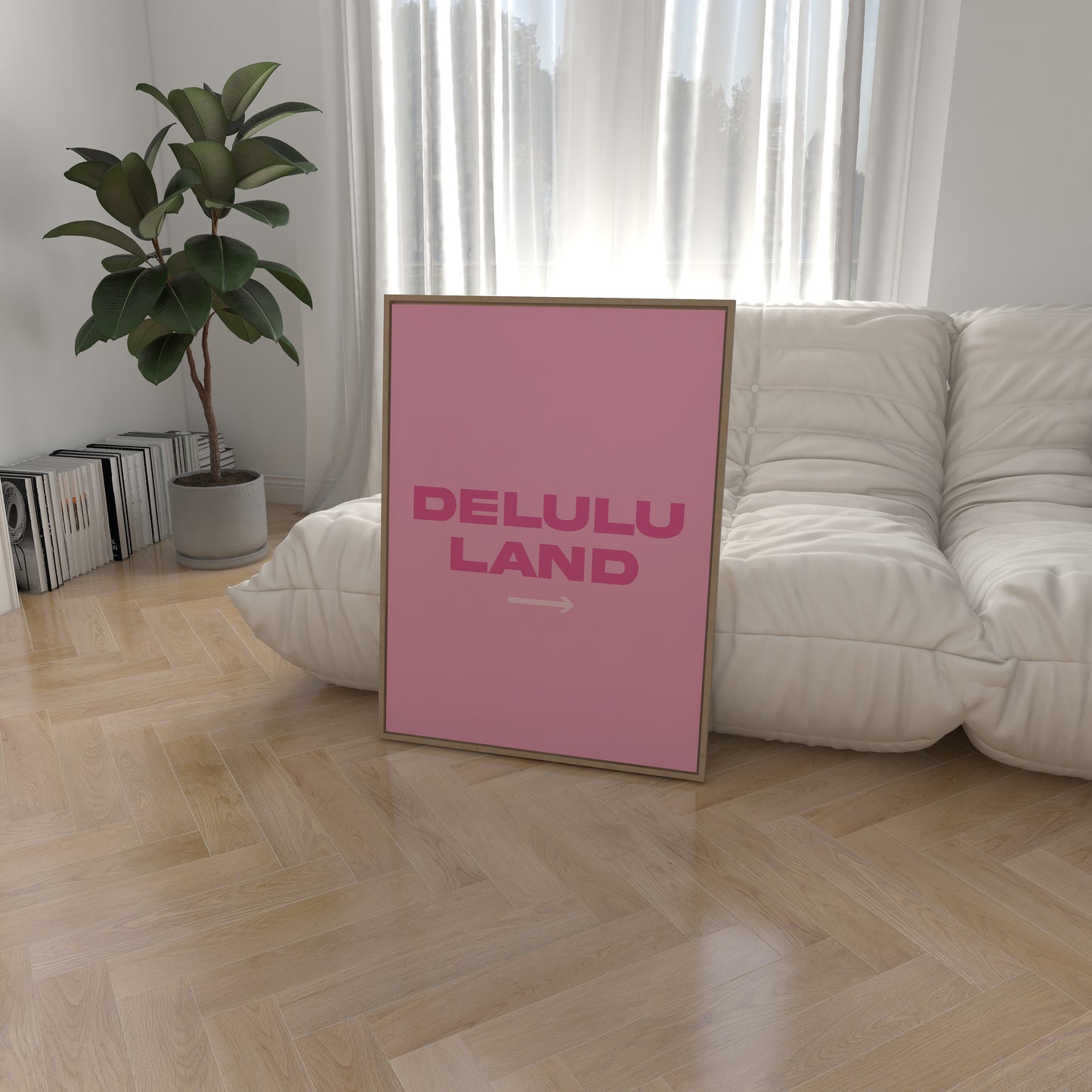 Delulu Land Pink Wall Art