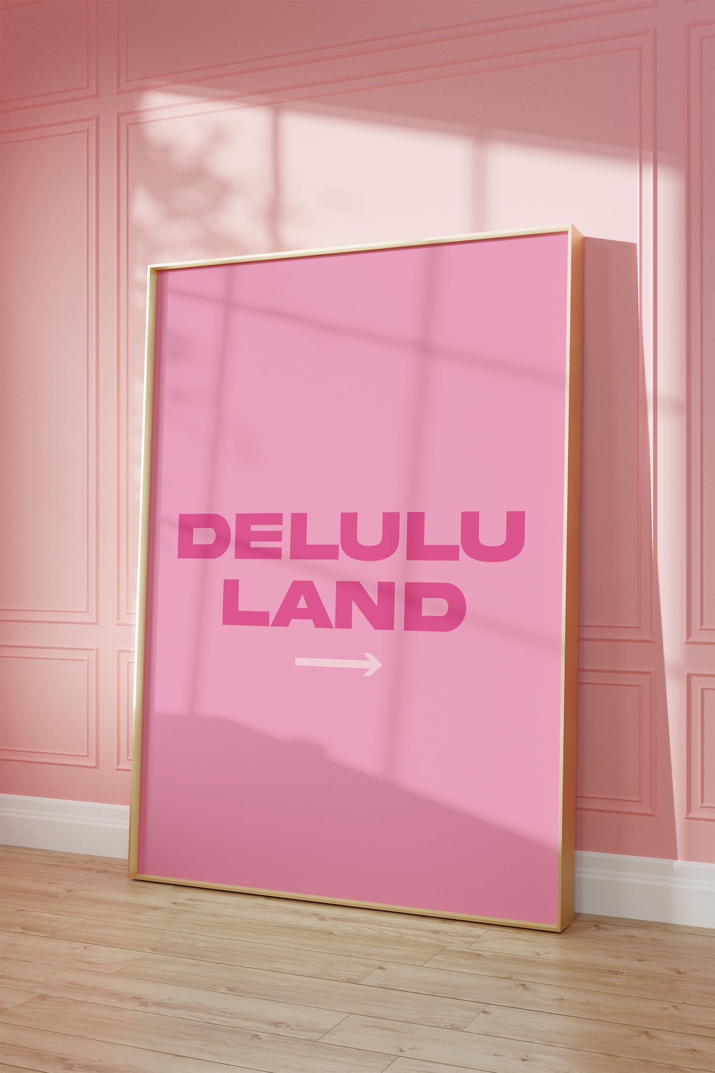Delulu Land Pink Wall Art