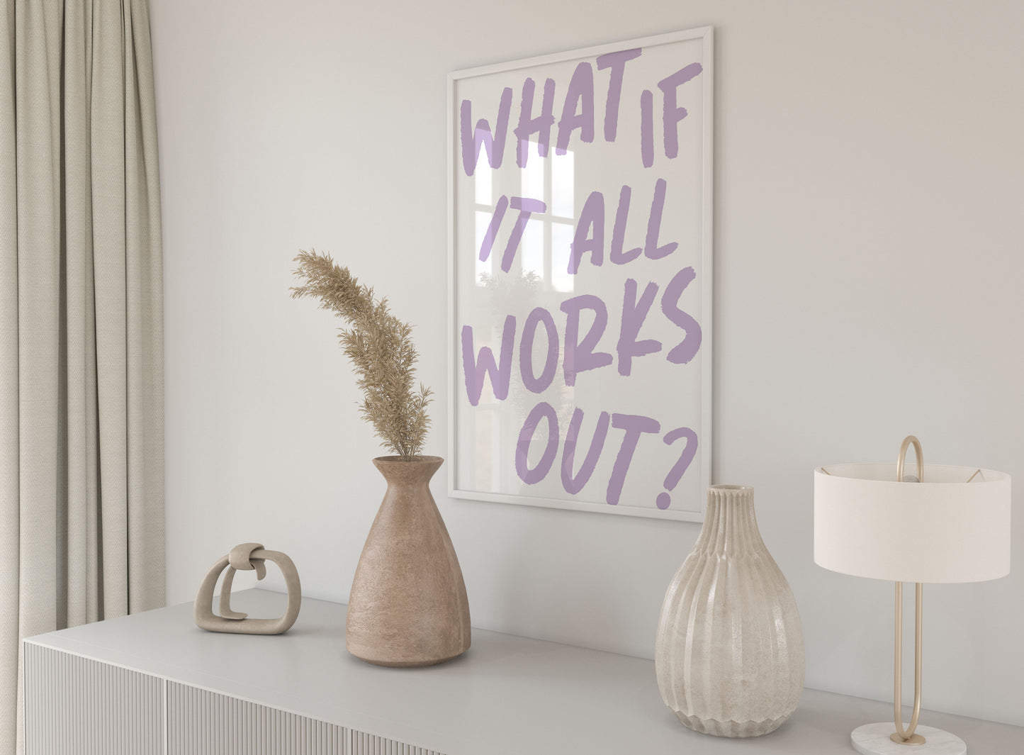 What If It All Works Out Purple Wall Art