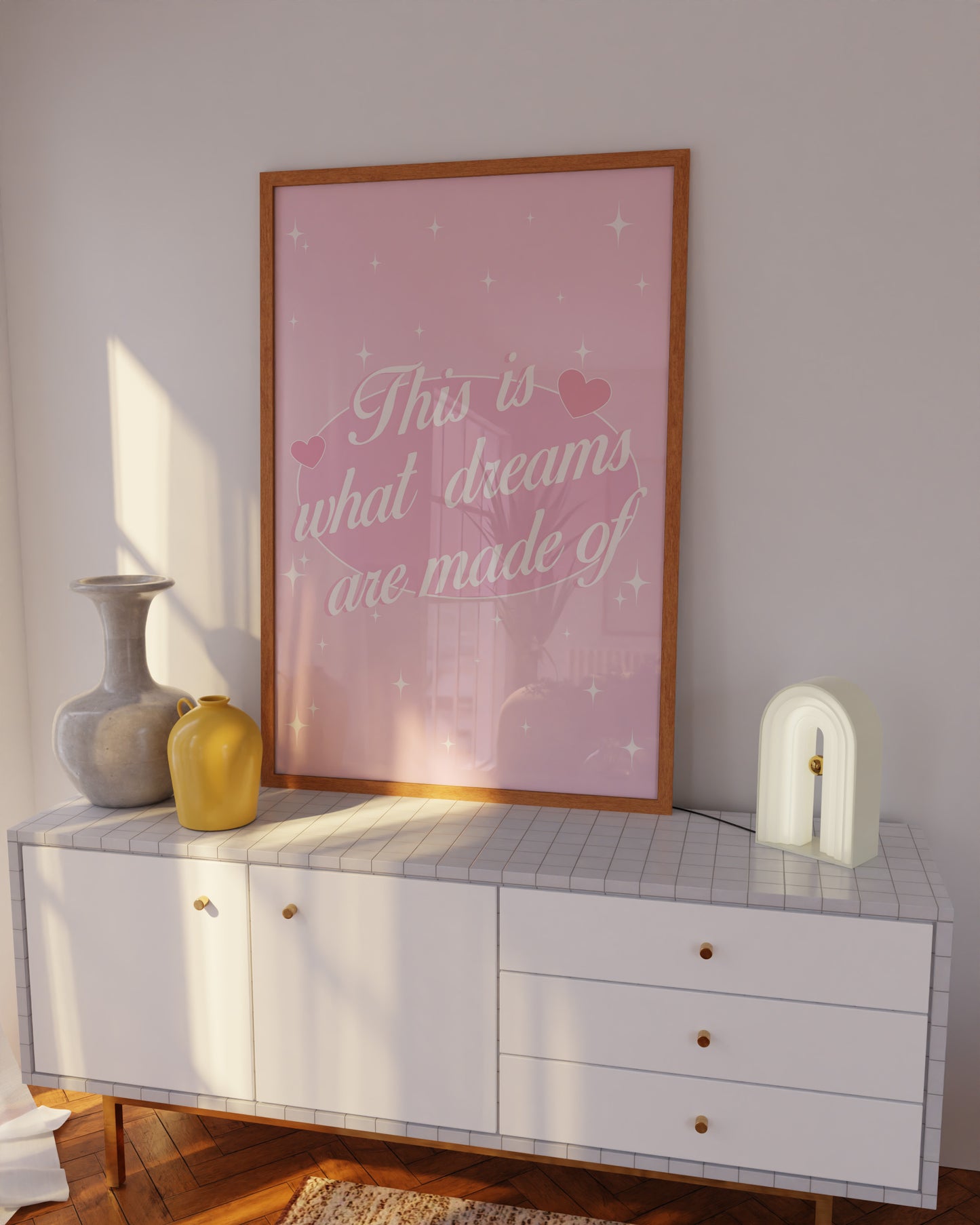 This Is What Dreams Are Made Of Pink Wall Art