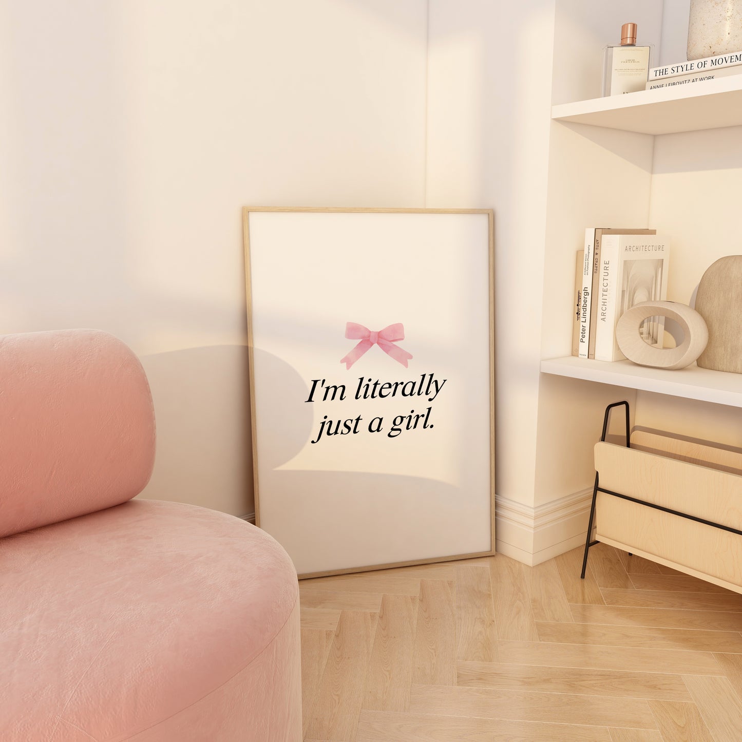 I'm Literally Just A Girl Pink Wall Art