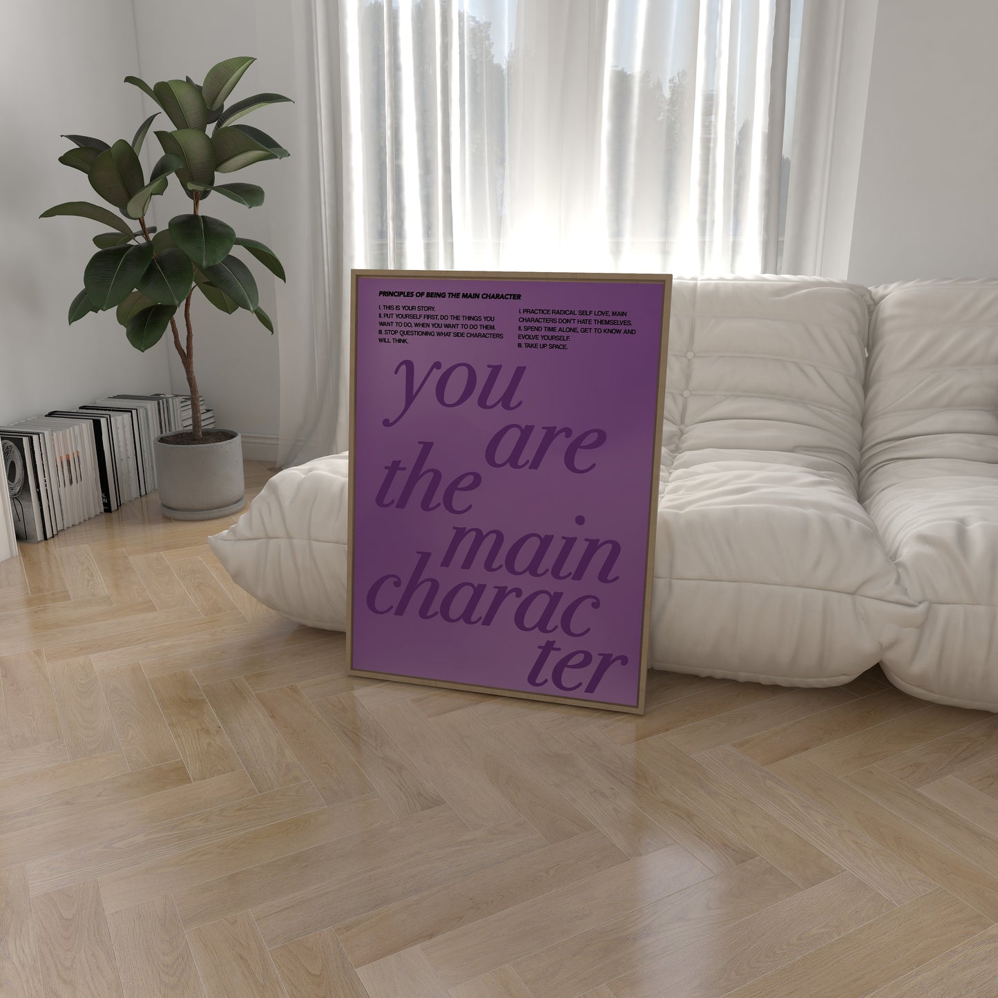 You Are The Main Character Purple Wall Art