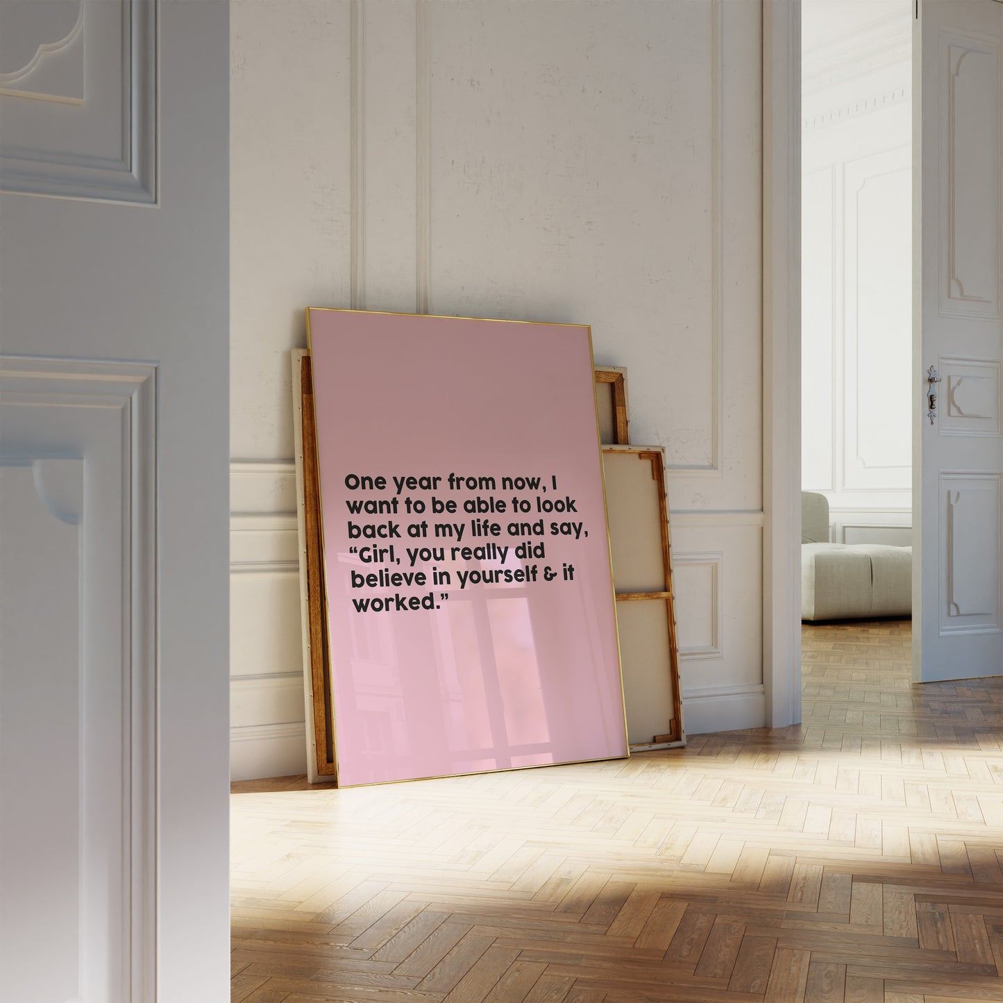 One Year From Now Pink Wall Art