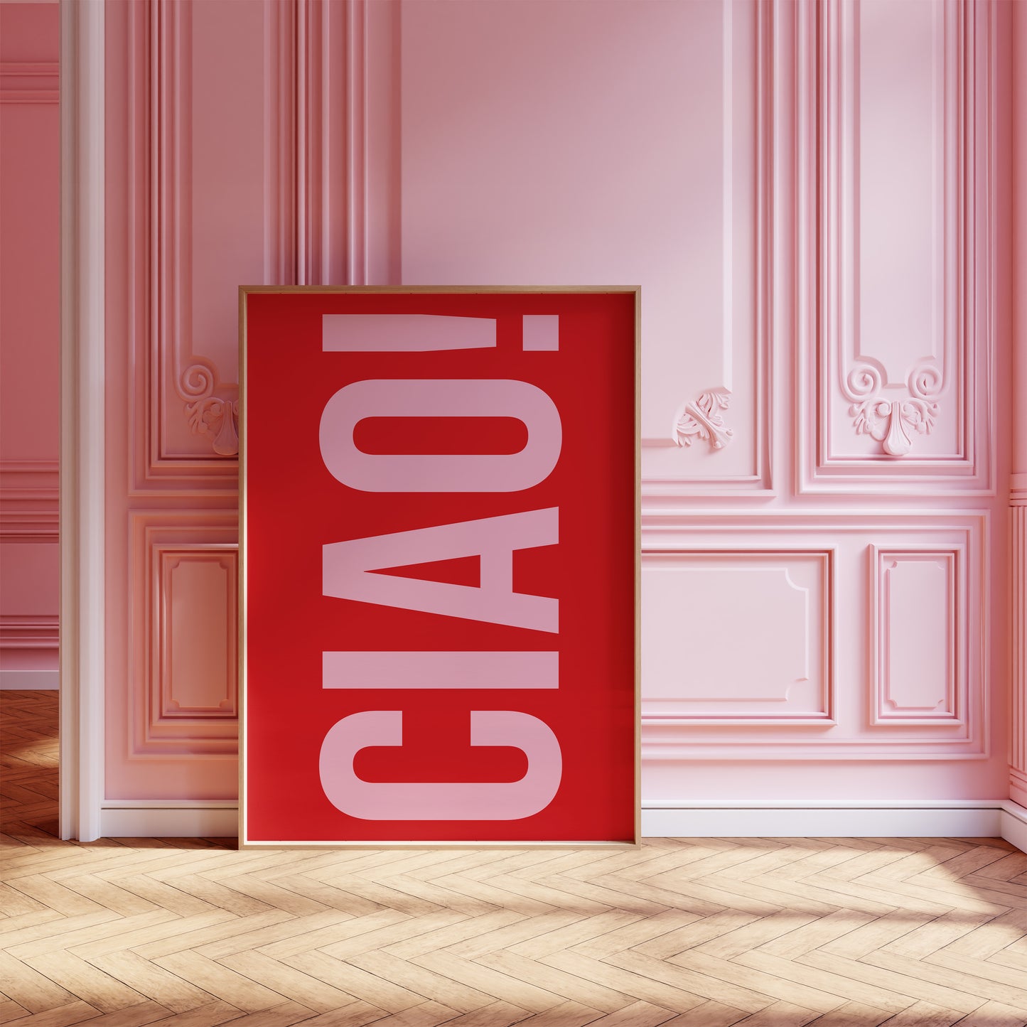 Ciao Pink And Red Wall Art