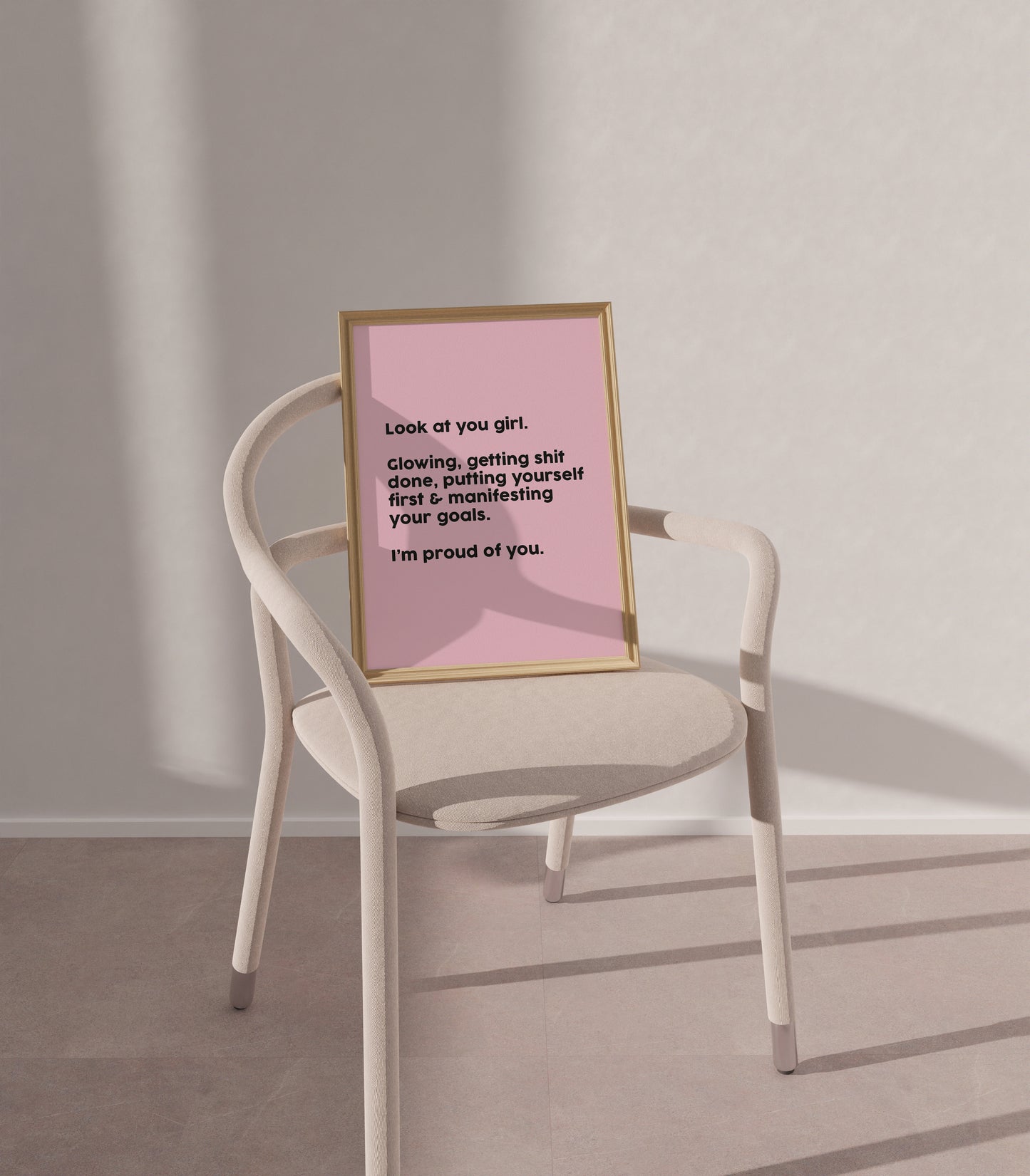 Look At You Girl Pink Wall Art