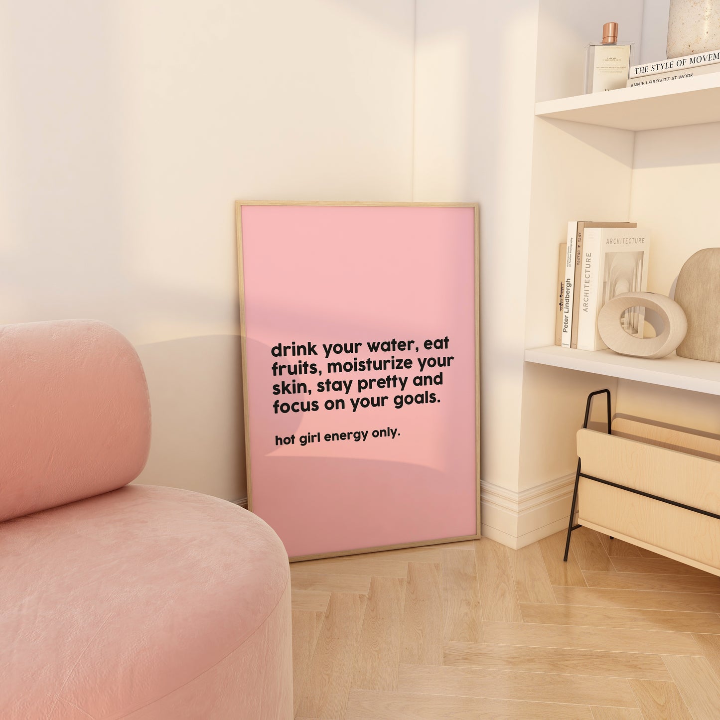 Hot Girl Energy Only Pink Wall Art