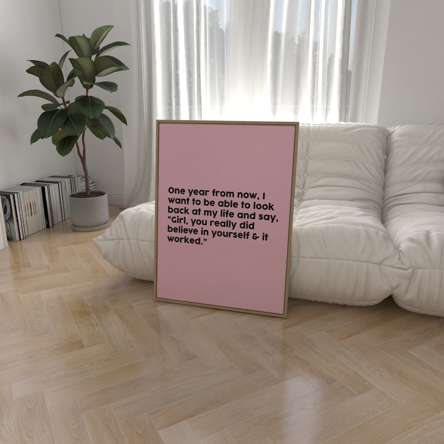 One Year From Now Pink Wall Art