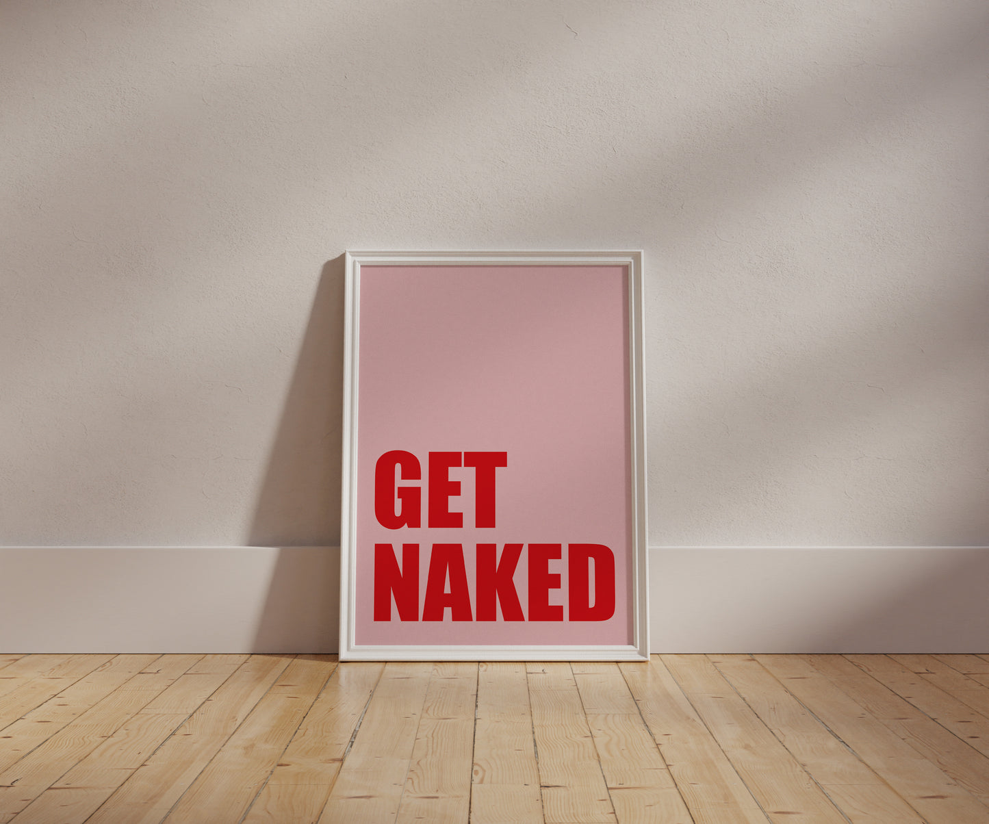 Get Naked Pink And Red Wall Art