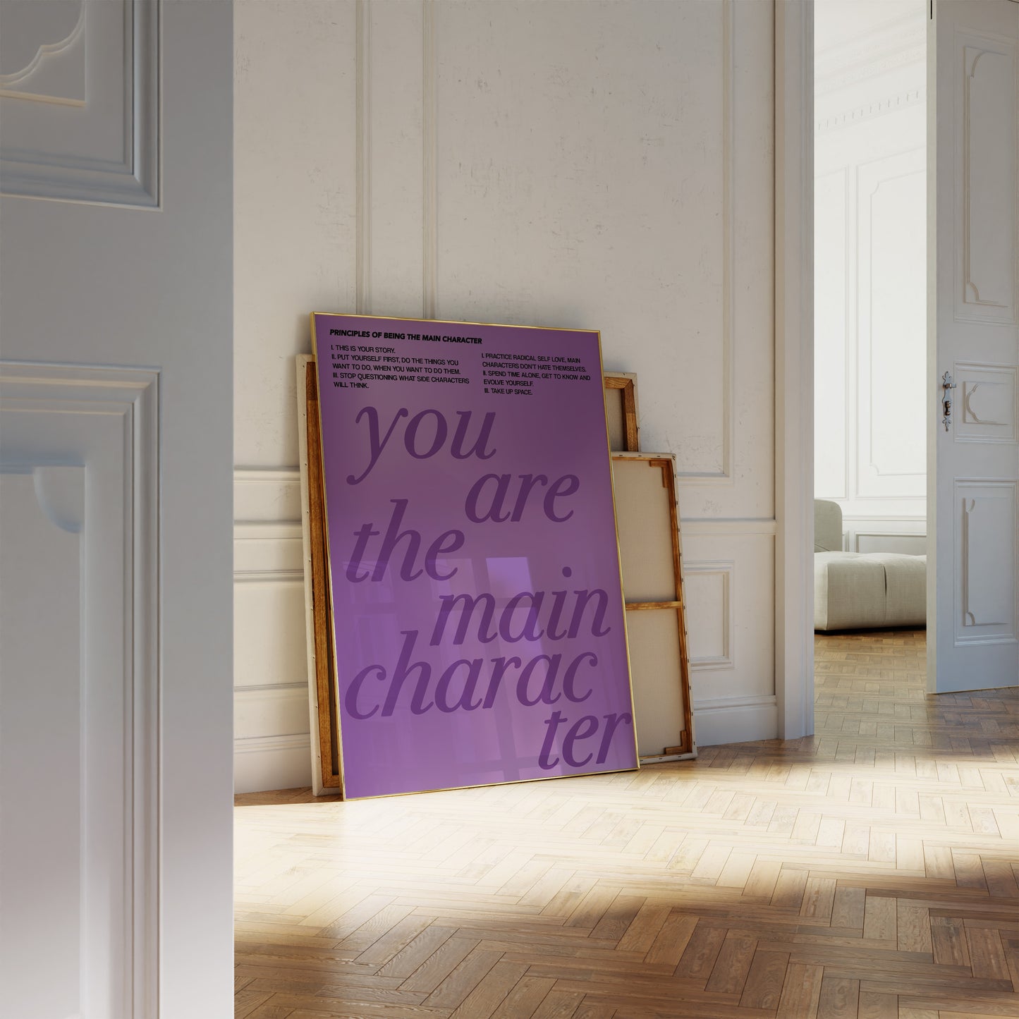 You Are The Main Character Purple Wall Art