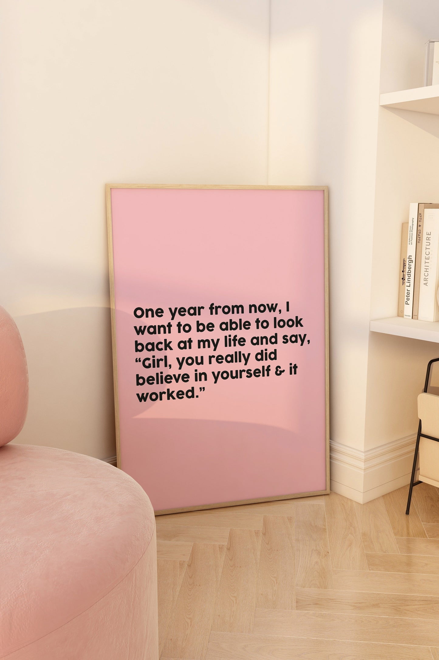One Year From Now Pink Wall Art