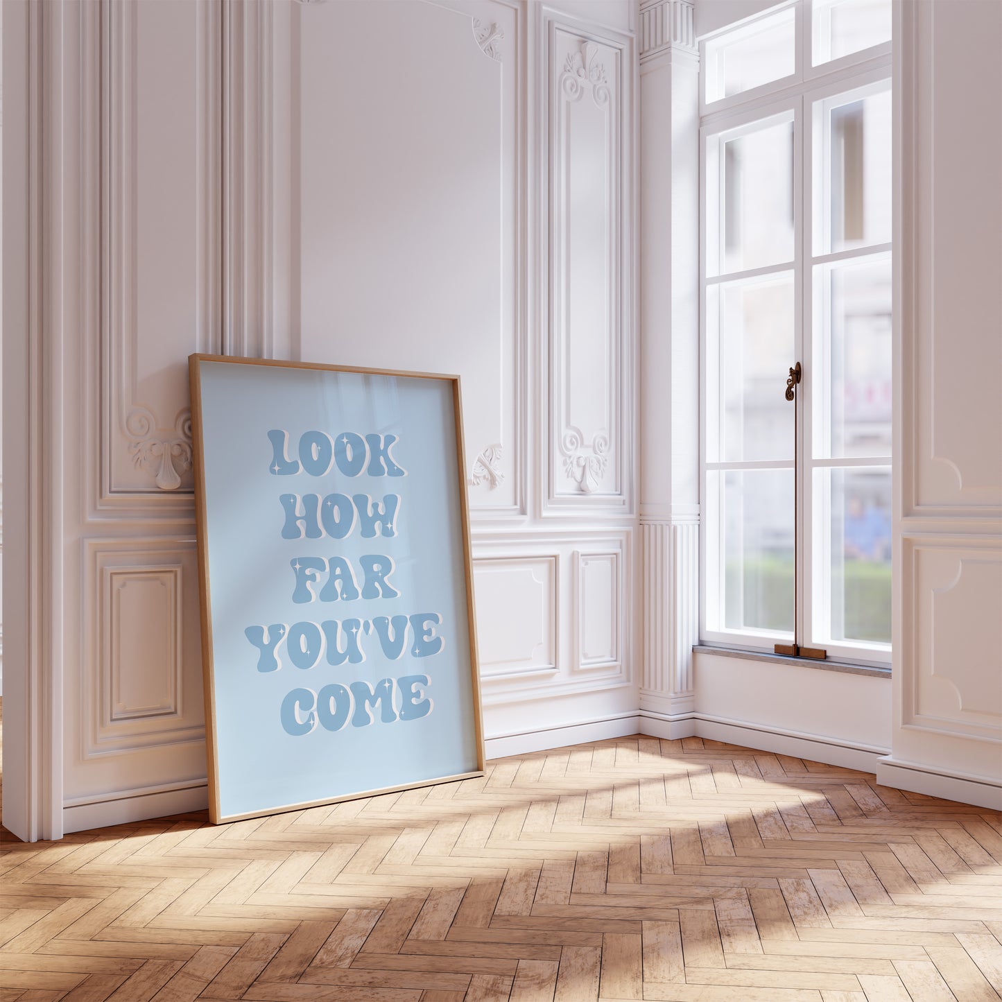 Look How Far You've Come Blue Wall Art