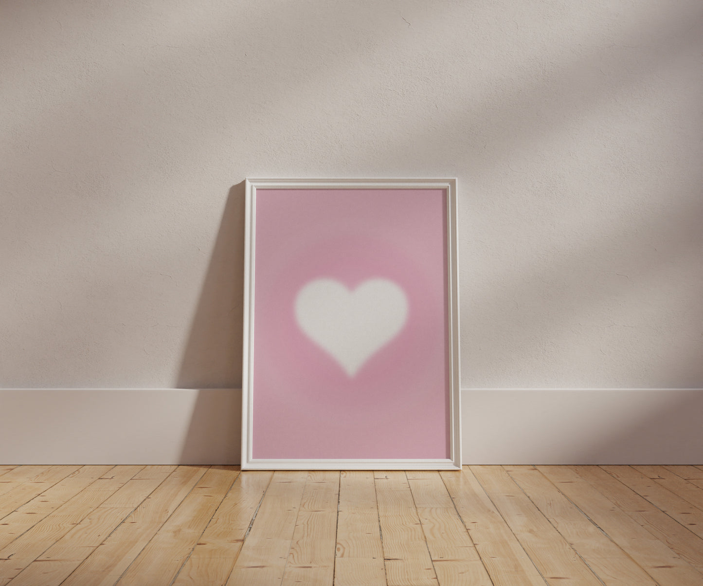 Pink Aura Heart Wall Art