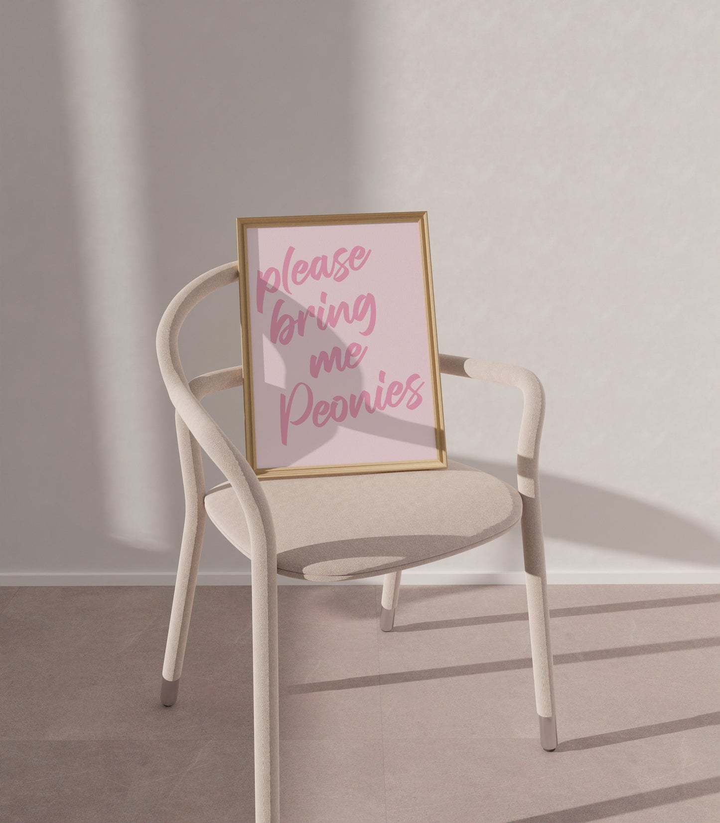 Please Bring Me Peonies Pink Wall Art