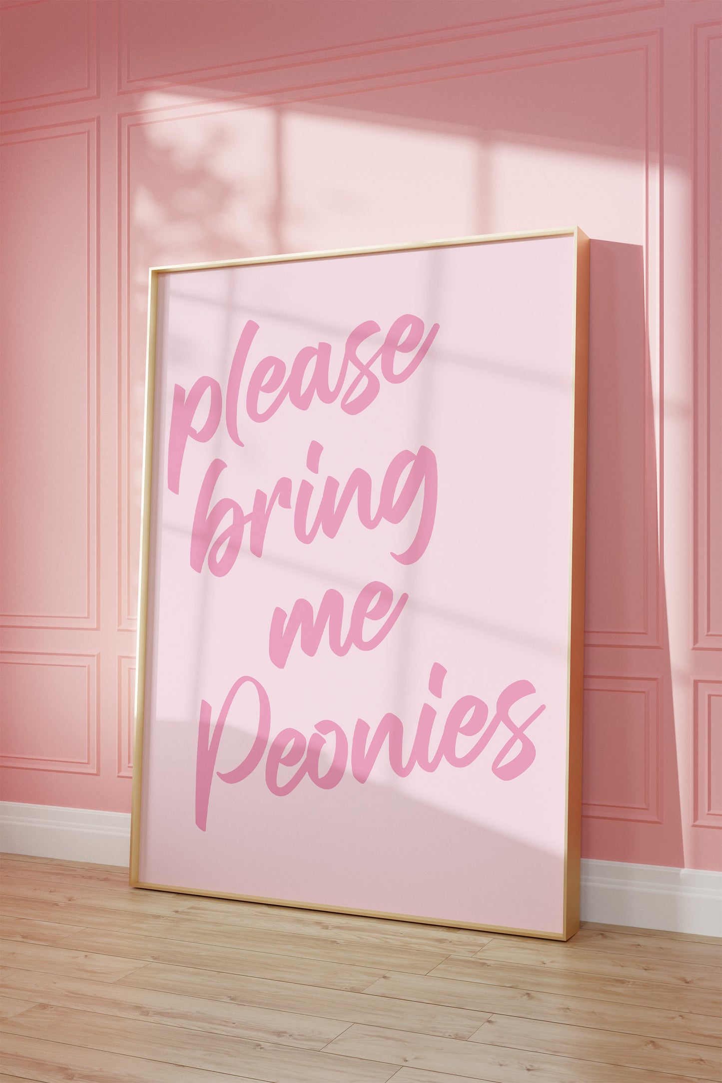 Please Bring Me Peonies Pink Wall Art