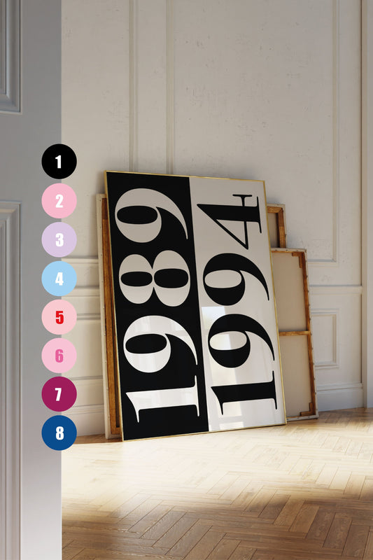 Personalised Birth Year Wall Art