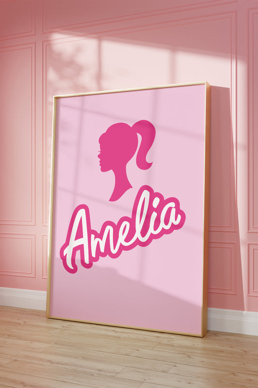 Personalised Barbie Wall Art