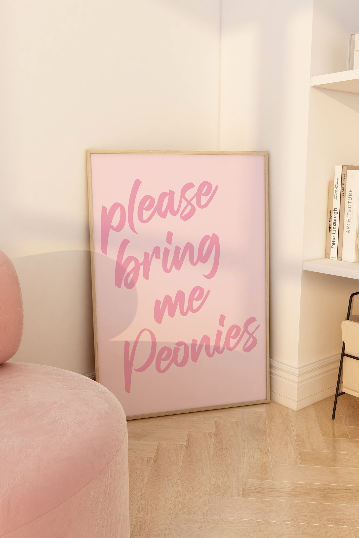 Please Bring Me Peonies Pink Wall Art