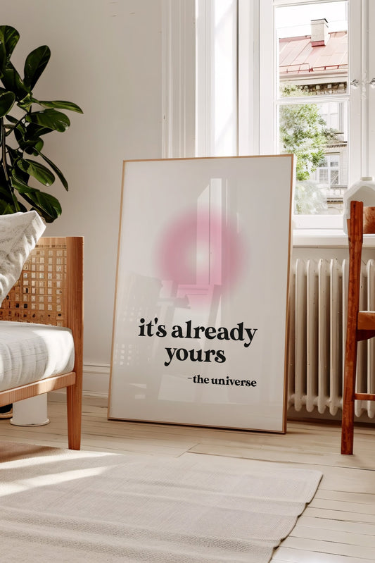 It's Already Yours Pink Aura Wall Art