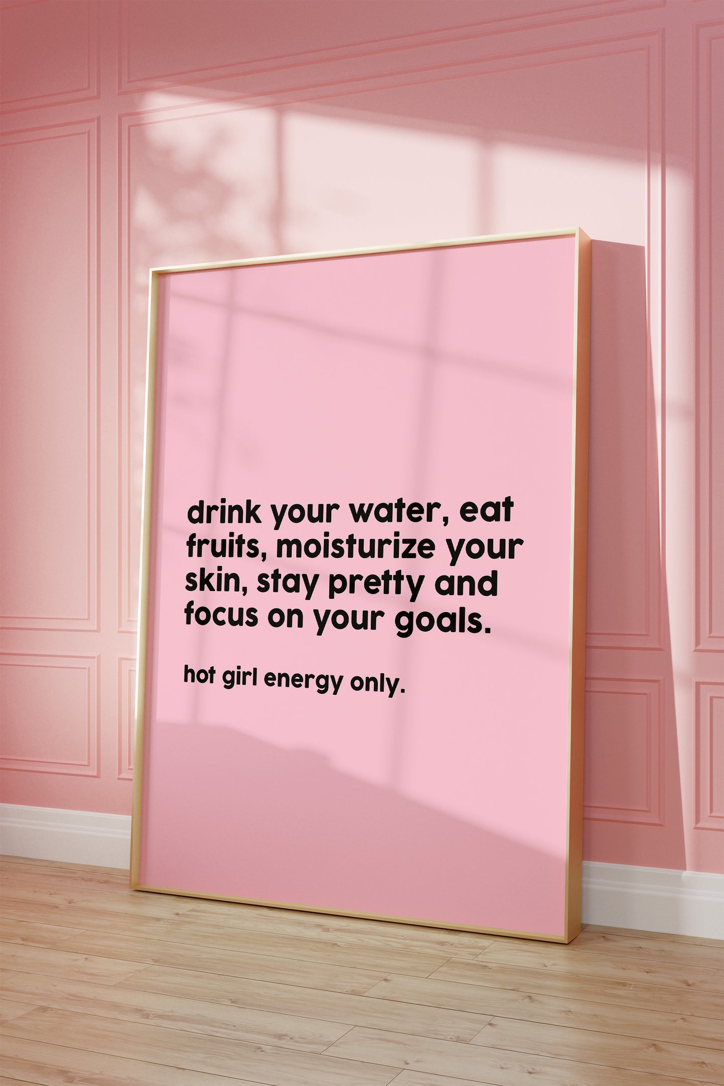 Hot Girl Energy Only Pink Wall Art