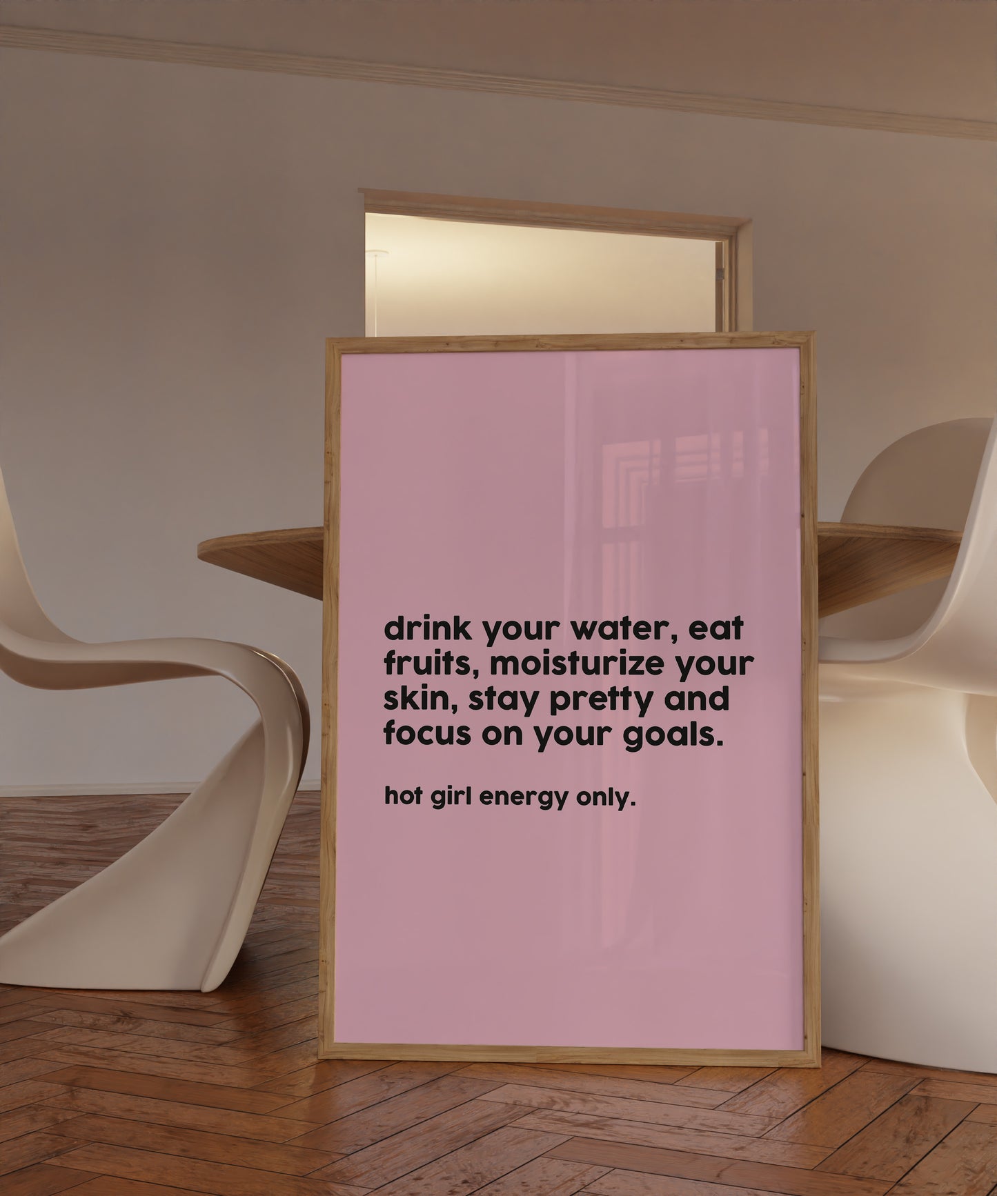 Hot Girl Energy Only Pink Wall Art