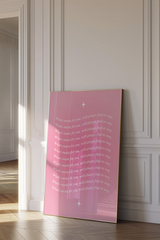 Positive Affirmation Pink Aura Wall Art