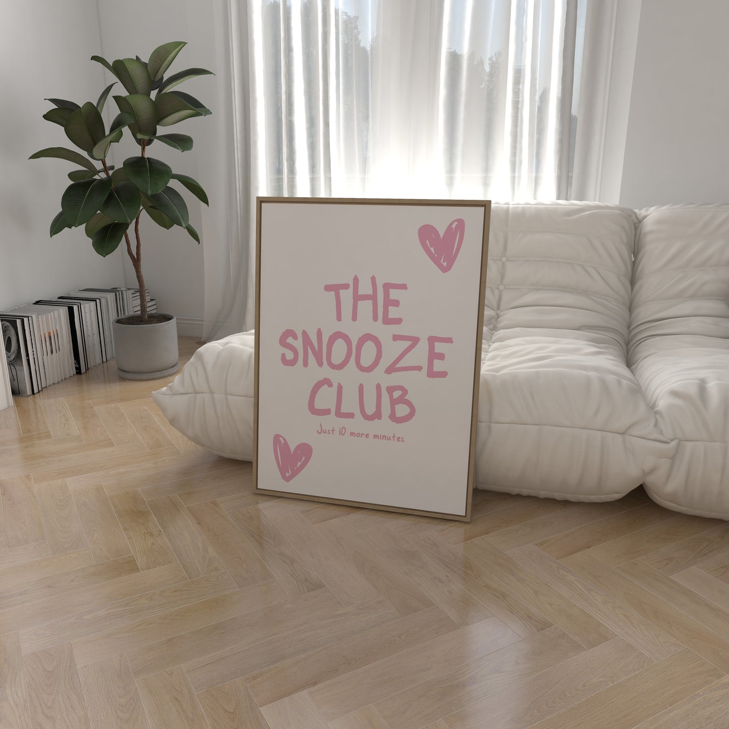 The Snooze Club Pink Wall Art