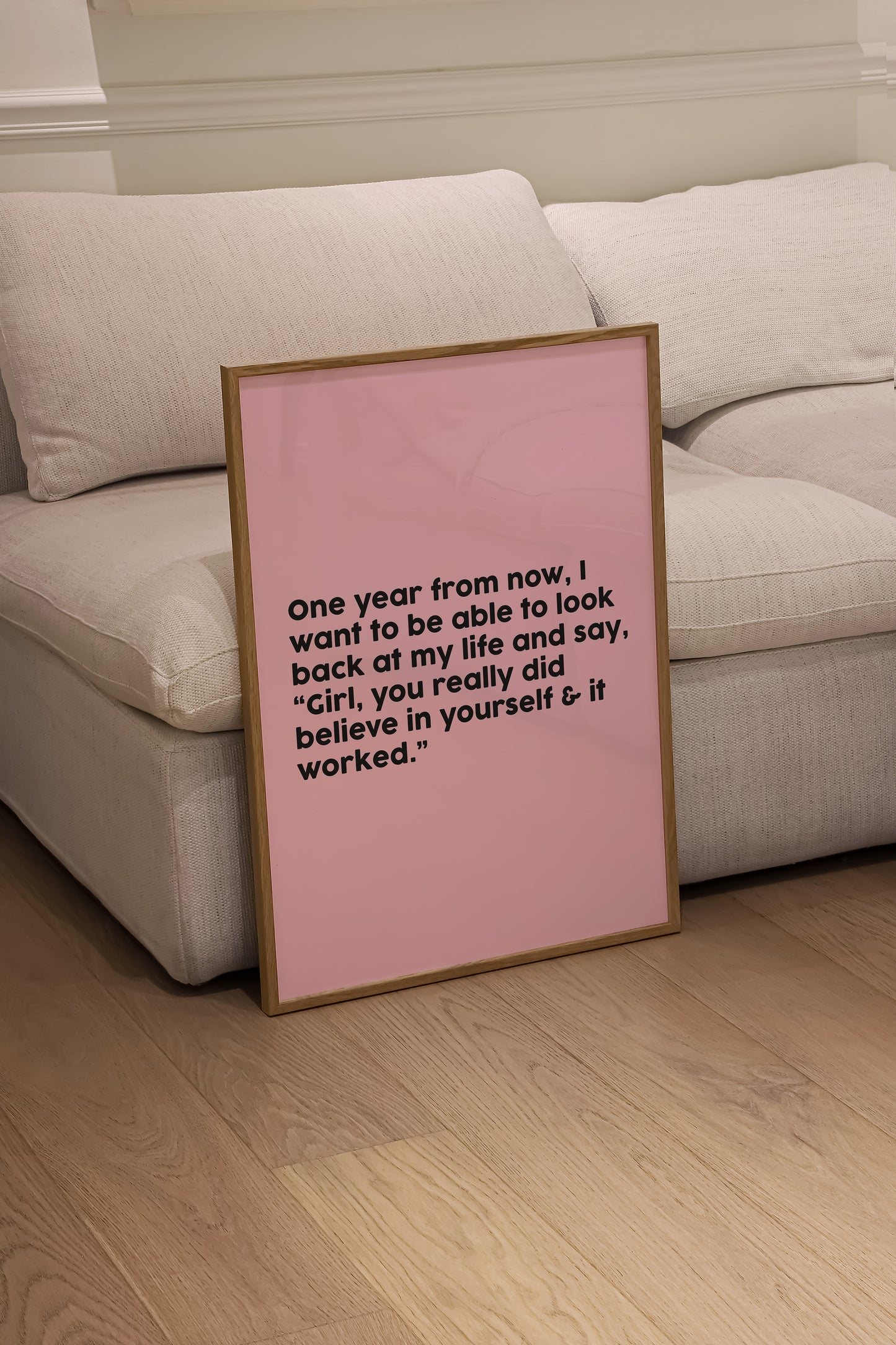 One Year From Now Pink Wall Art