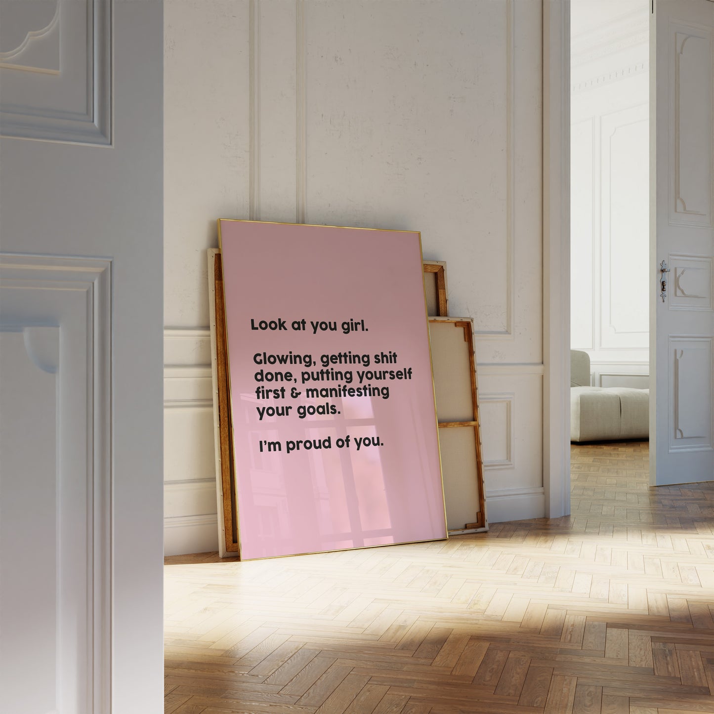 Look At You Girl Pink Wall Art