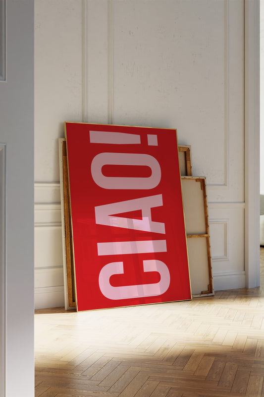 Ciao Pink And Red Wall Art