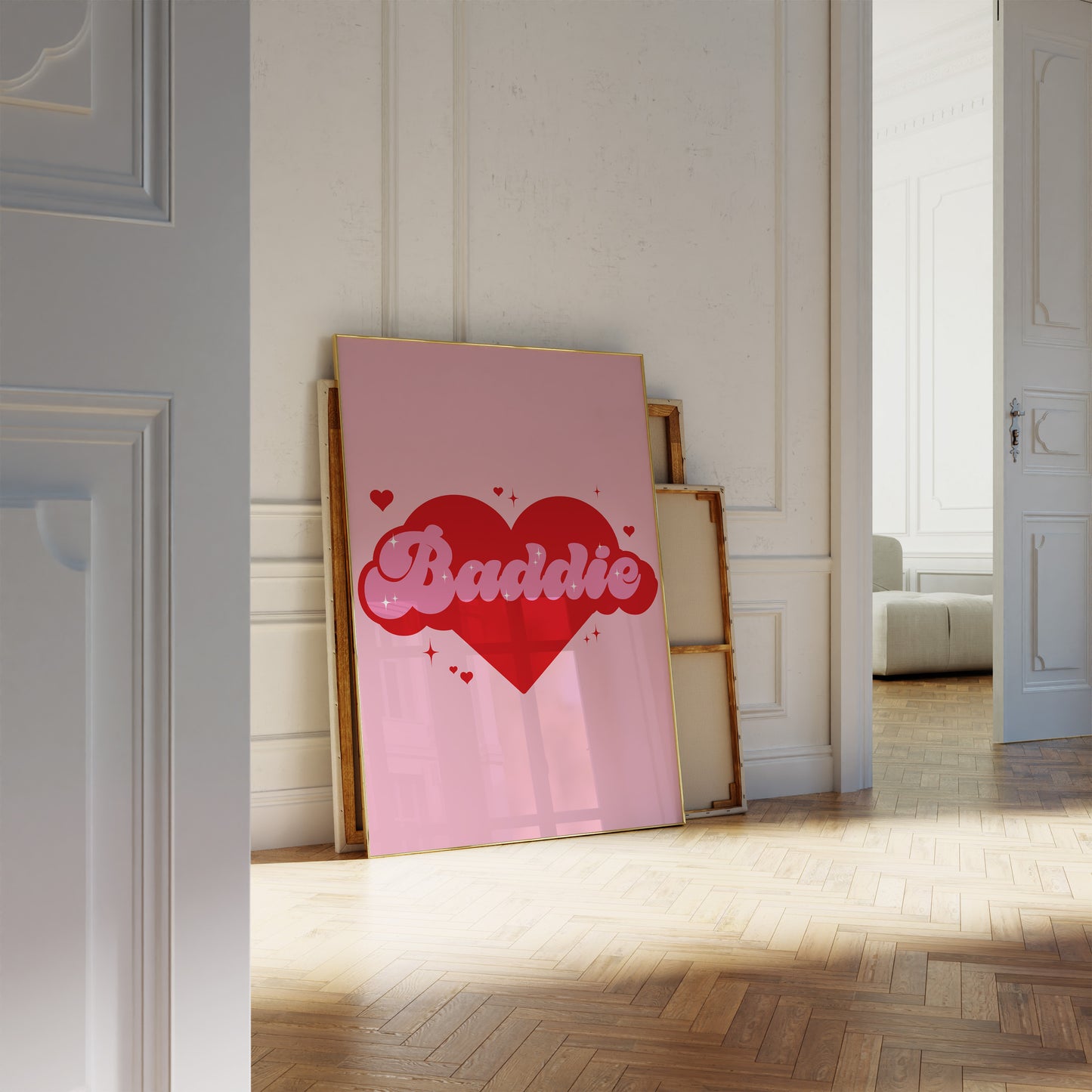 Baddie Pink And Red Wall Art